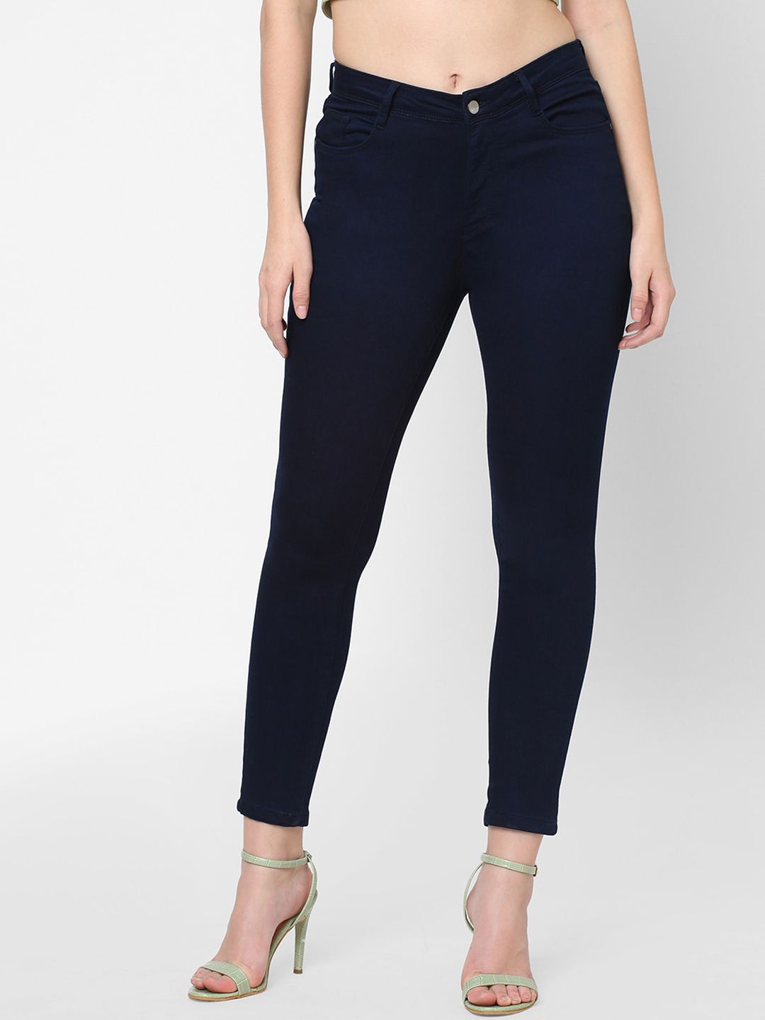 Kraus Jeans Women Blue Skinny Fit High-Rise Jeans Price in India