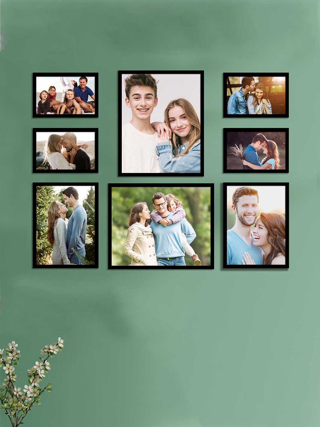 Art Street Set of 8 Black Eco Series Photoframes Price in India