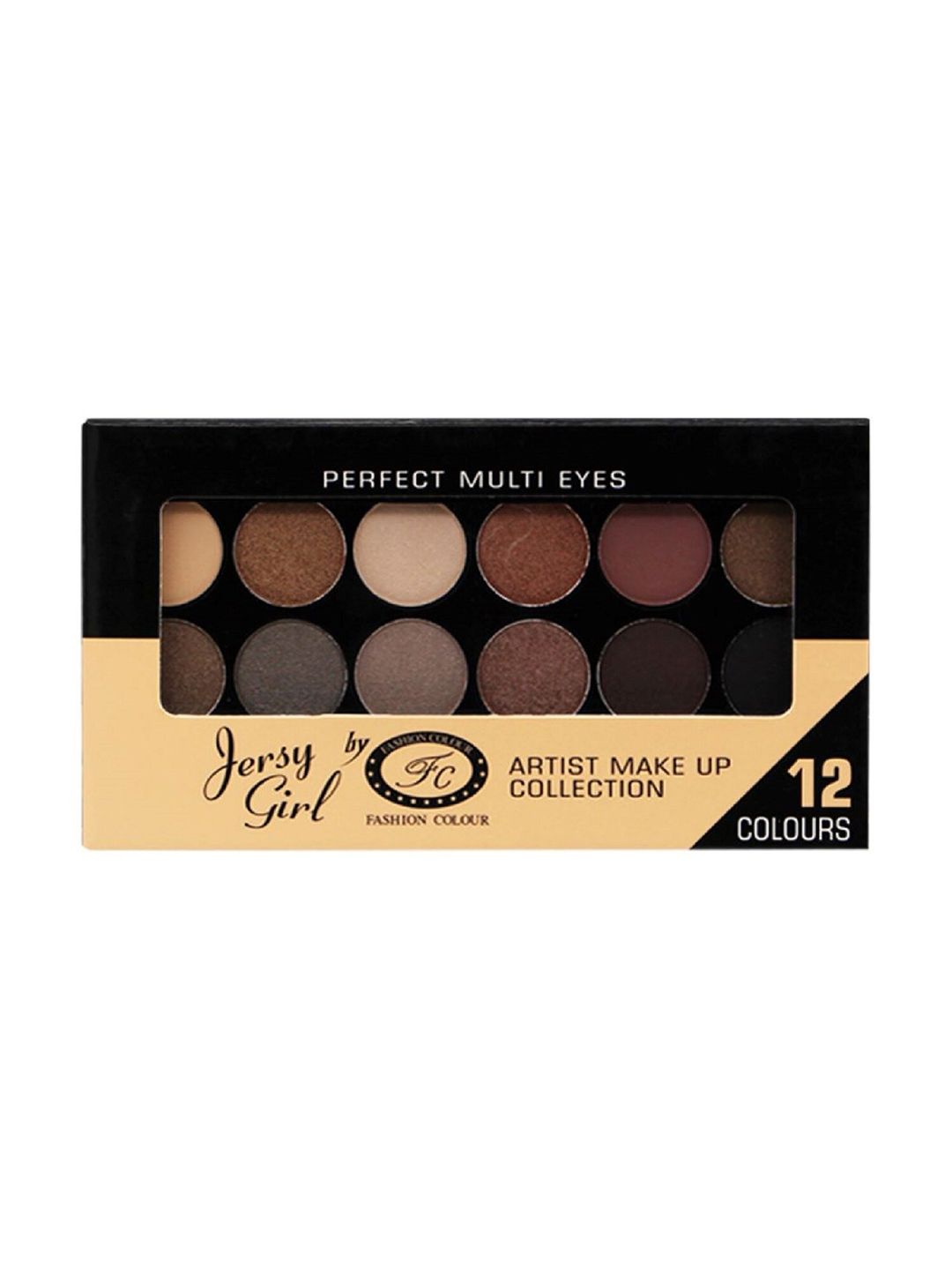 Fashion Colour Jersy Girl Artist Makeup Collection 12 Colours Eyeshadow Palette - Shade 03 Price in India