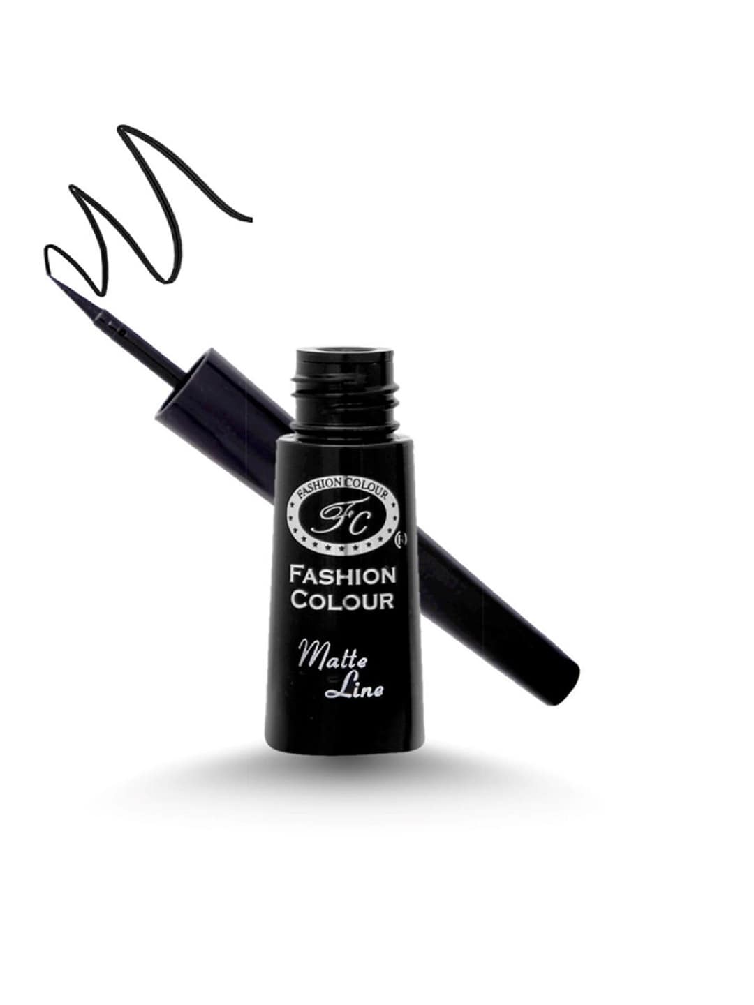 Fashion Colour Matte Line 24 H One Touch Eyeliner 2.5 ml - Shiny Black Price in India