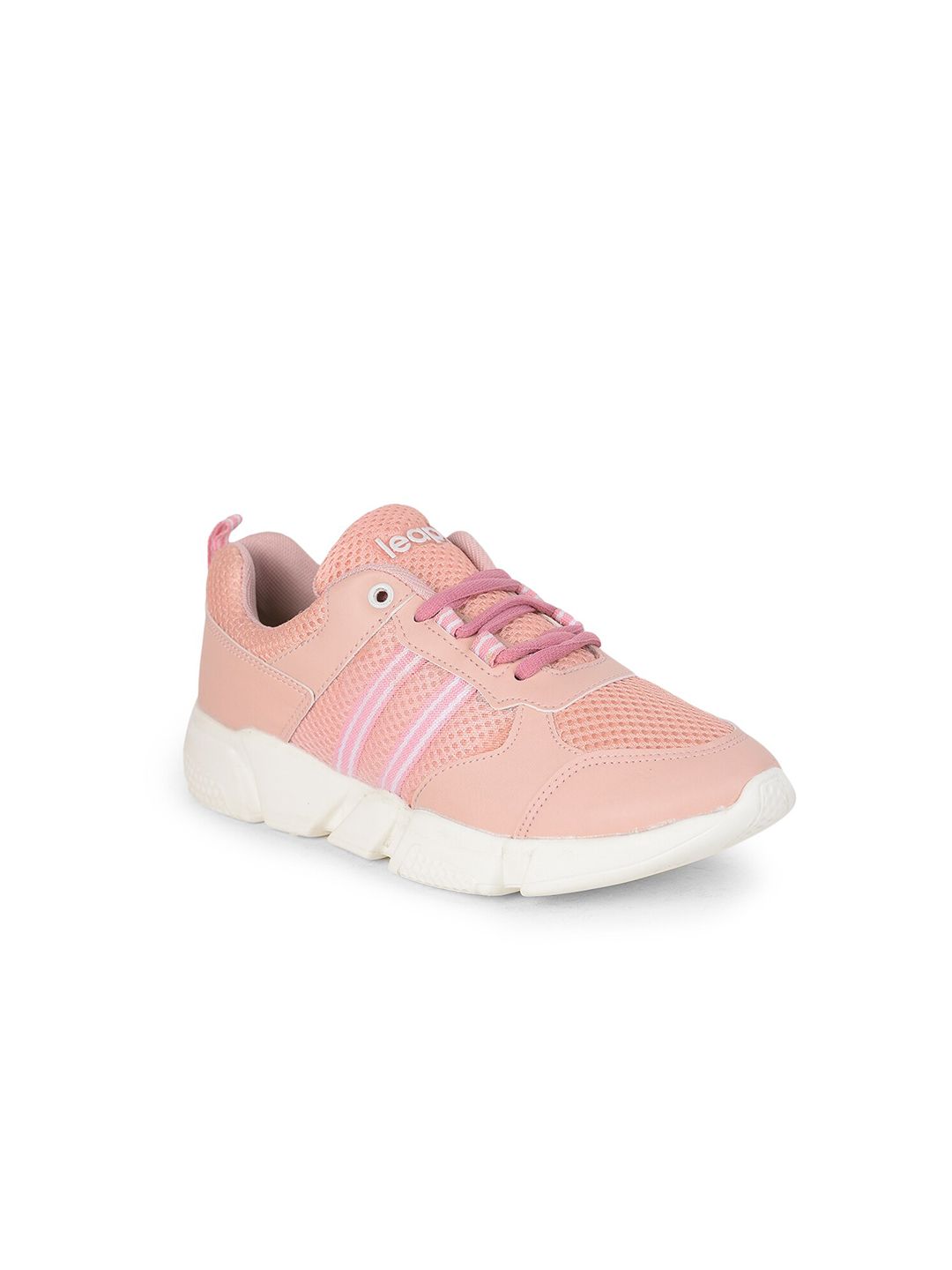 Liberty Women Peach-Coloured Mesh Running Non-Marking Shoes Price in India