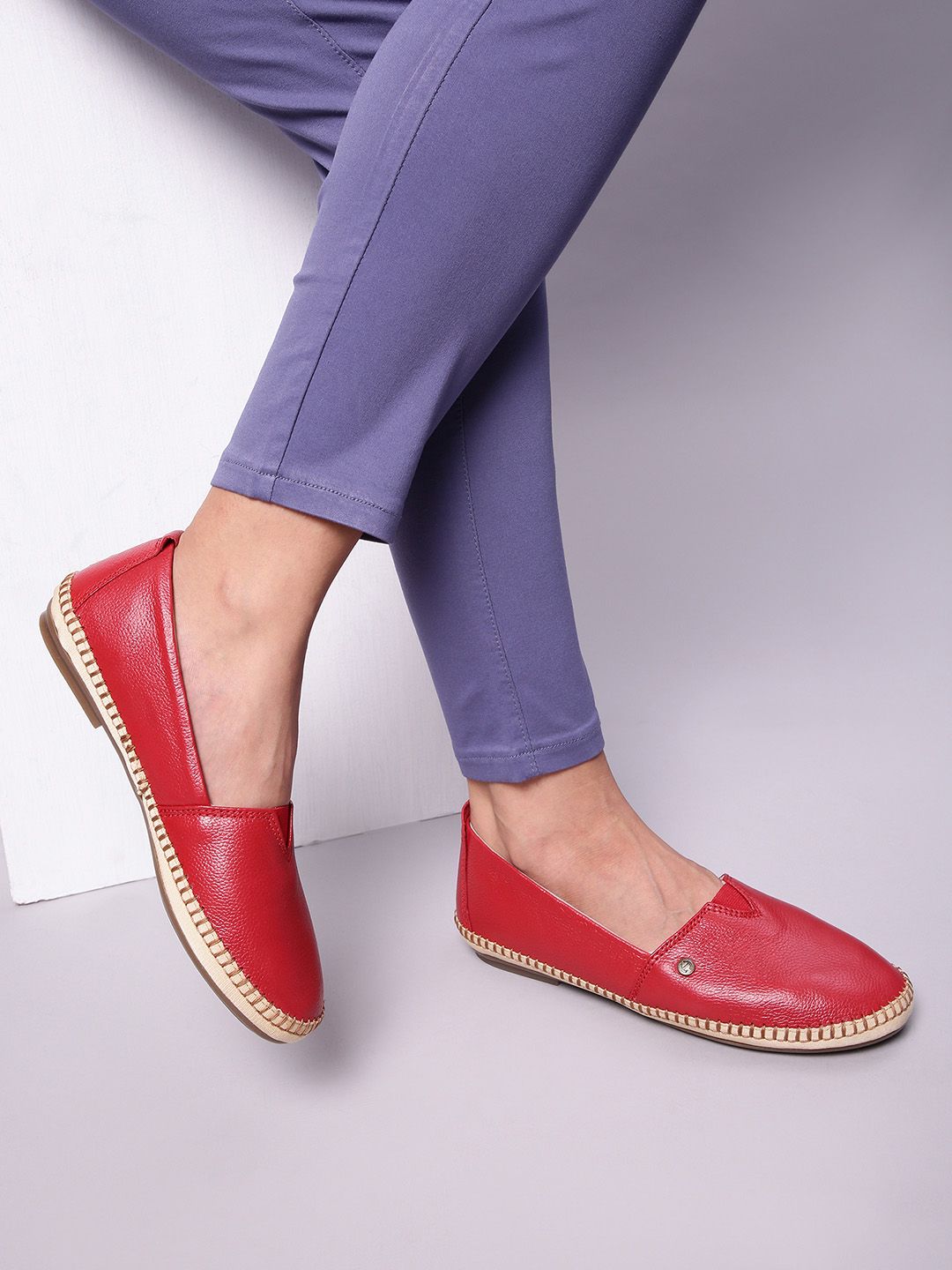 Liberty Women Red Mules Flats Price in India