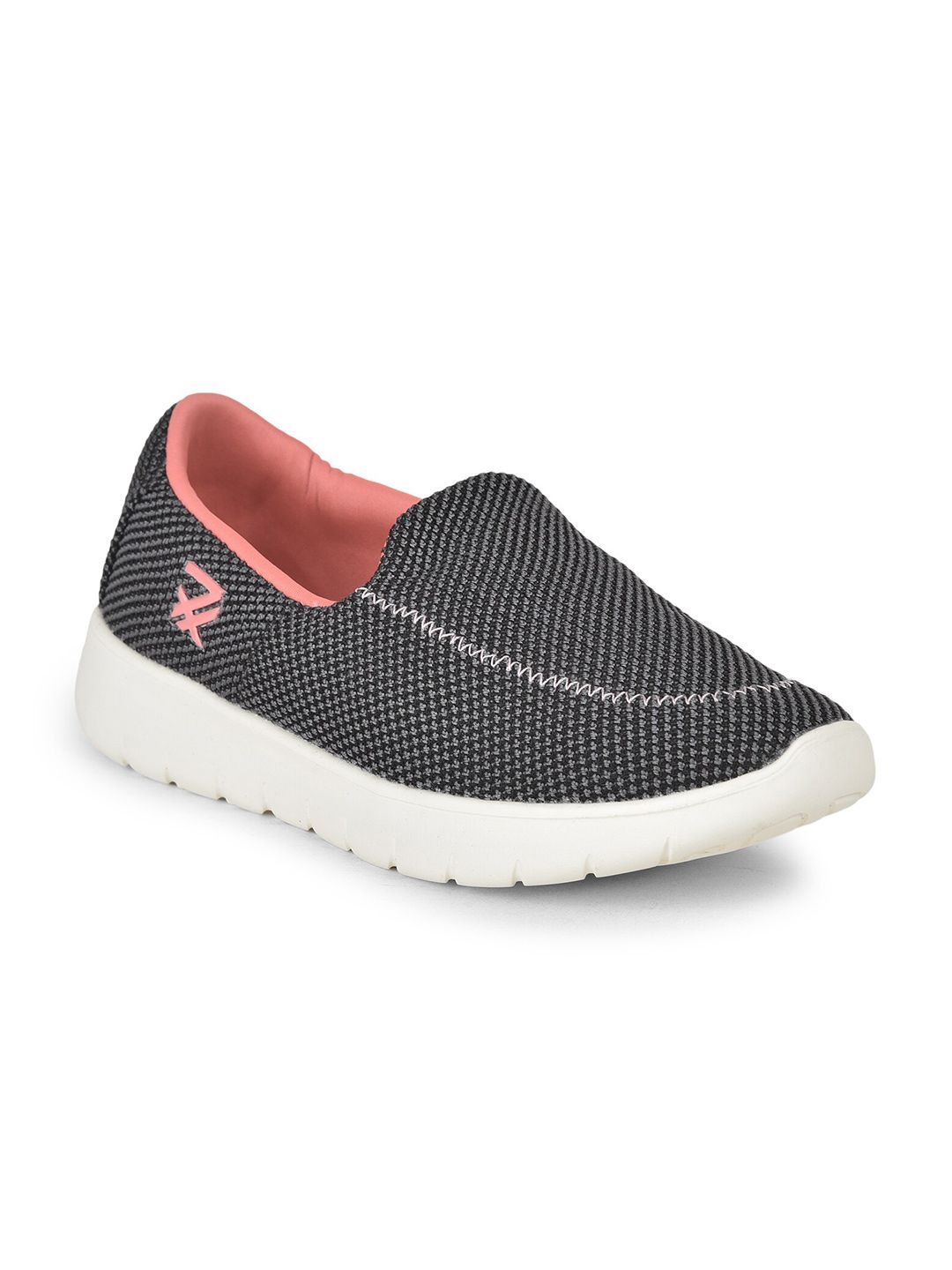 Liberty Women Black Mesh Walking Non-Marking Shoes Price in India