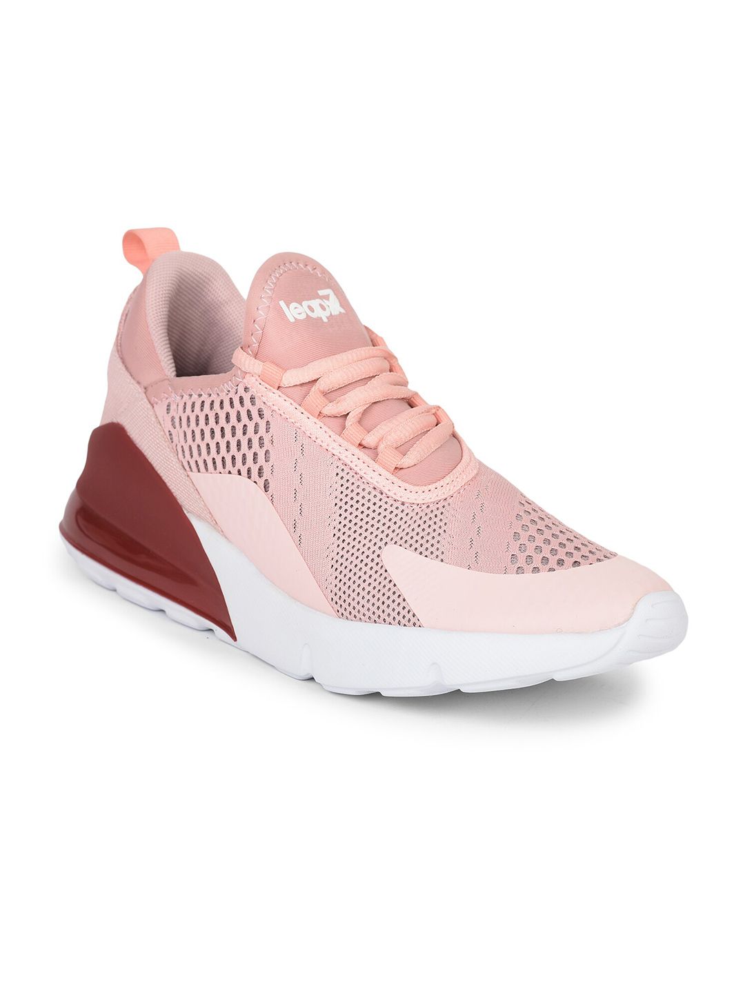 Liberty Women Peach-Coloured Mesh Running Non-Marking Shoes Price in India