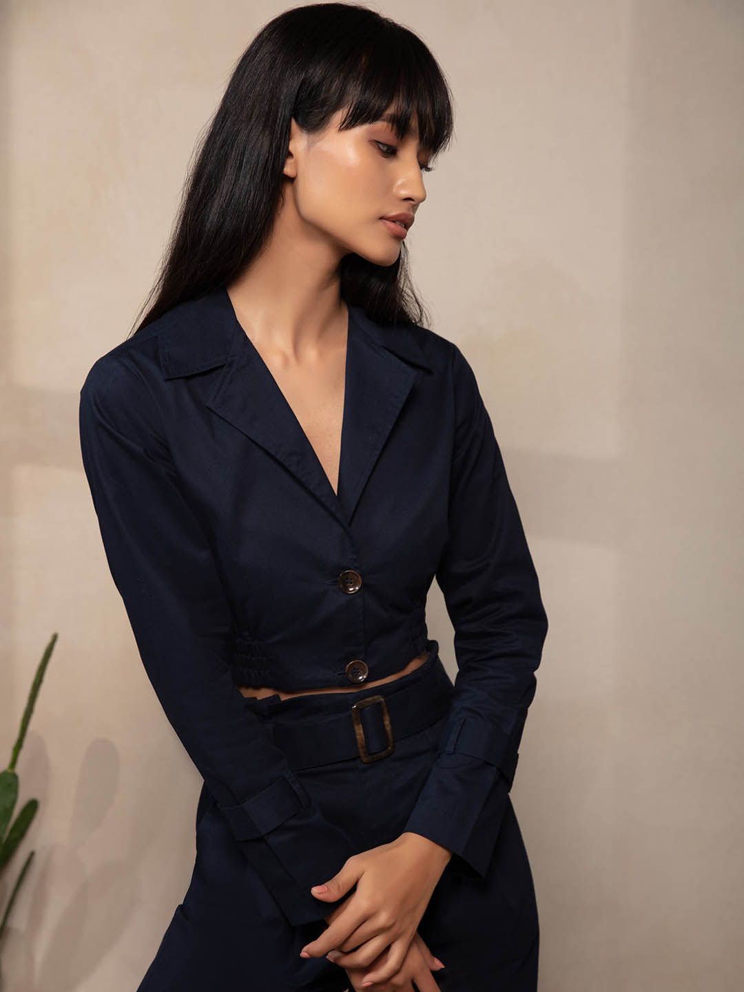 20Dresses Women Navy Blue Outdoor Tailored Jacket Price in India