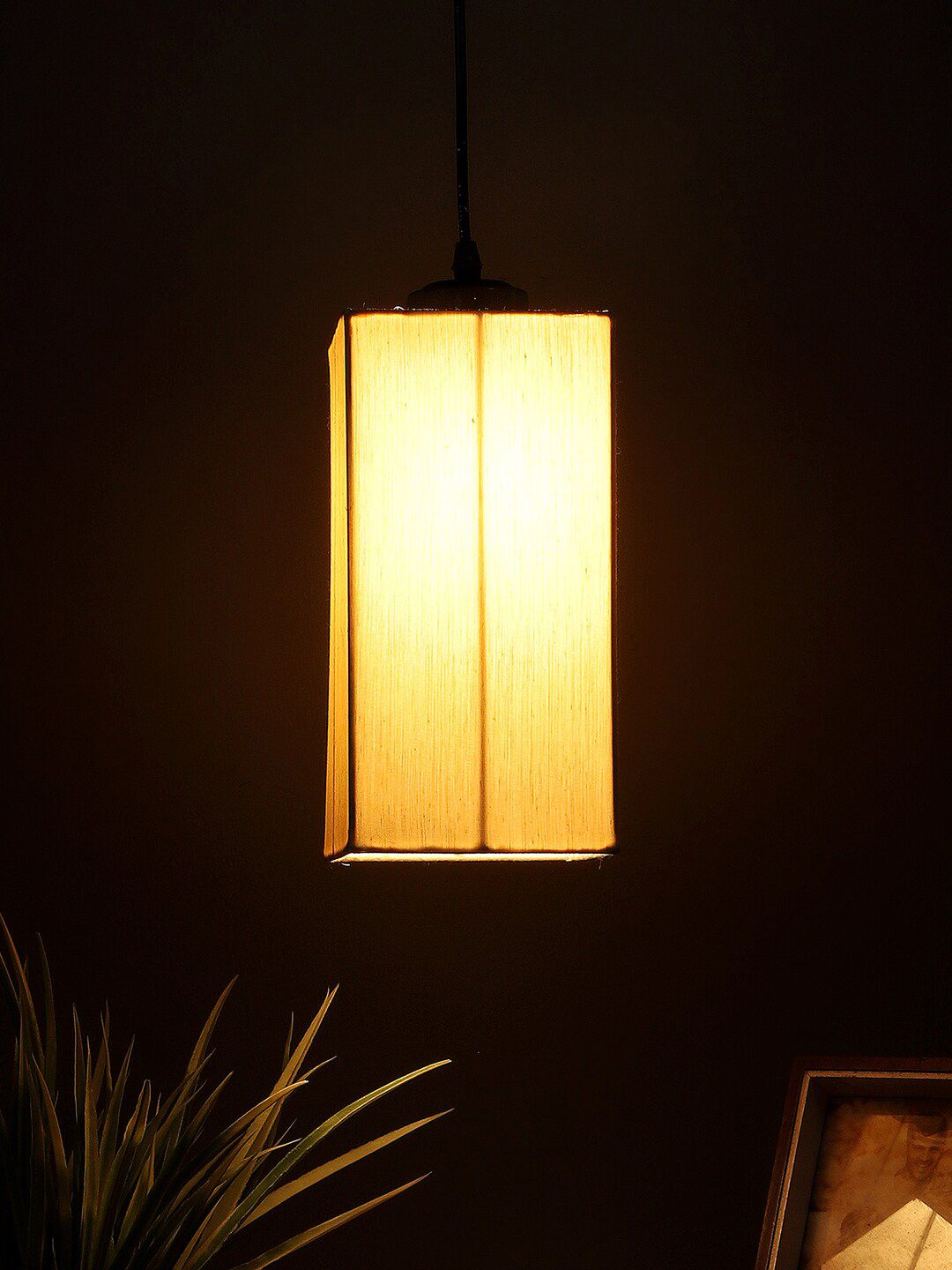 Devansh Off White Square Contemporary Hanging Lamp Price in India