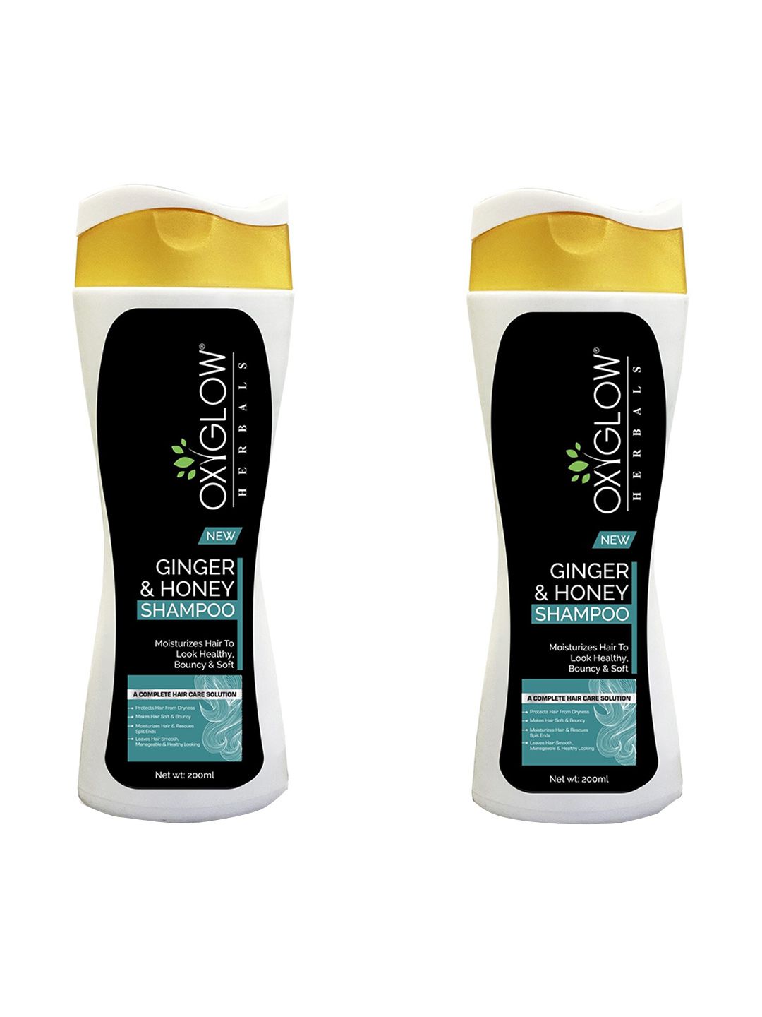 Oxyglow Herbals Set of 2 Ginger & Honey Shampoo 200 ml each Price in India