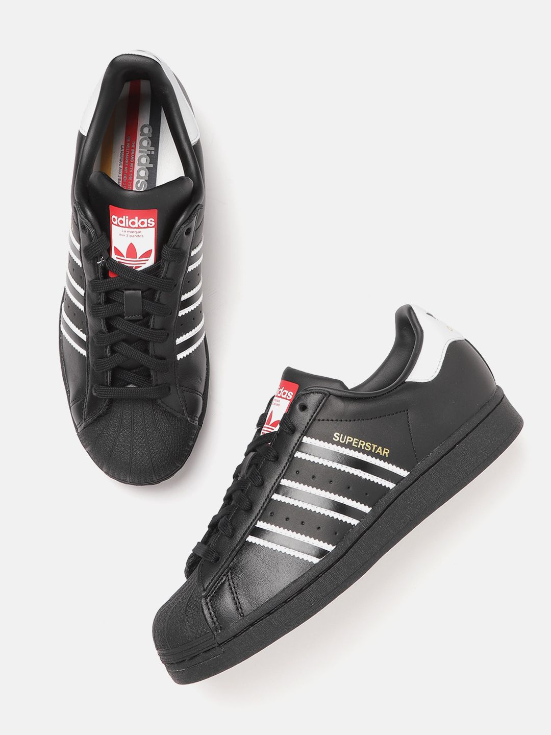 ADIDAS Originals Men Black & White Leather Germany Superstar Sneakers -  Price History
