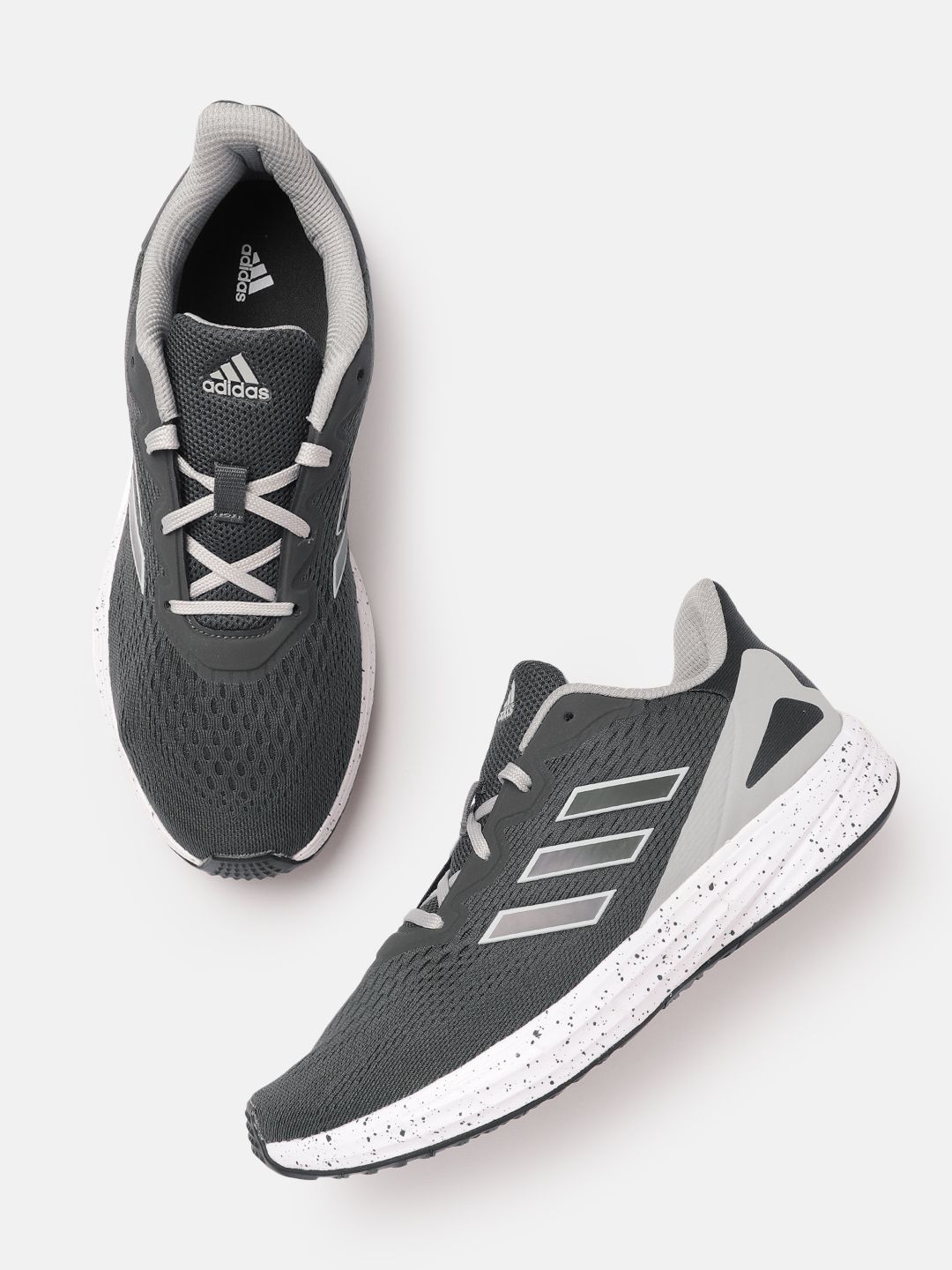 ADIDAS Men Grey Solid Woven Design Topazo Running Shoes Price History