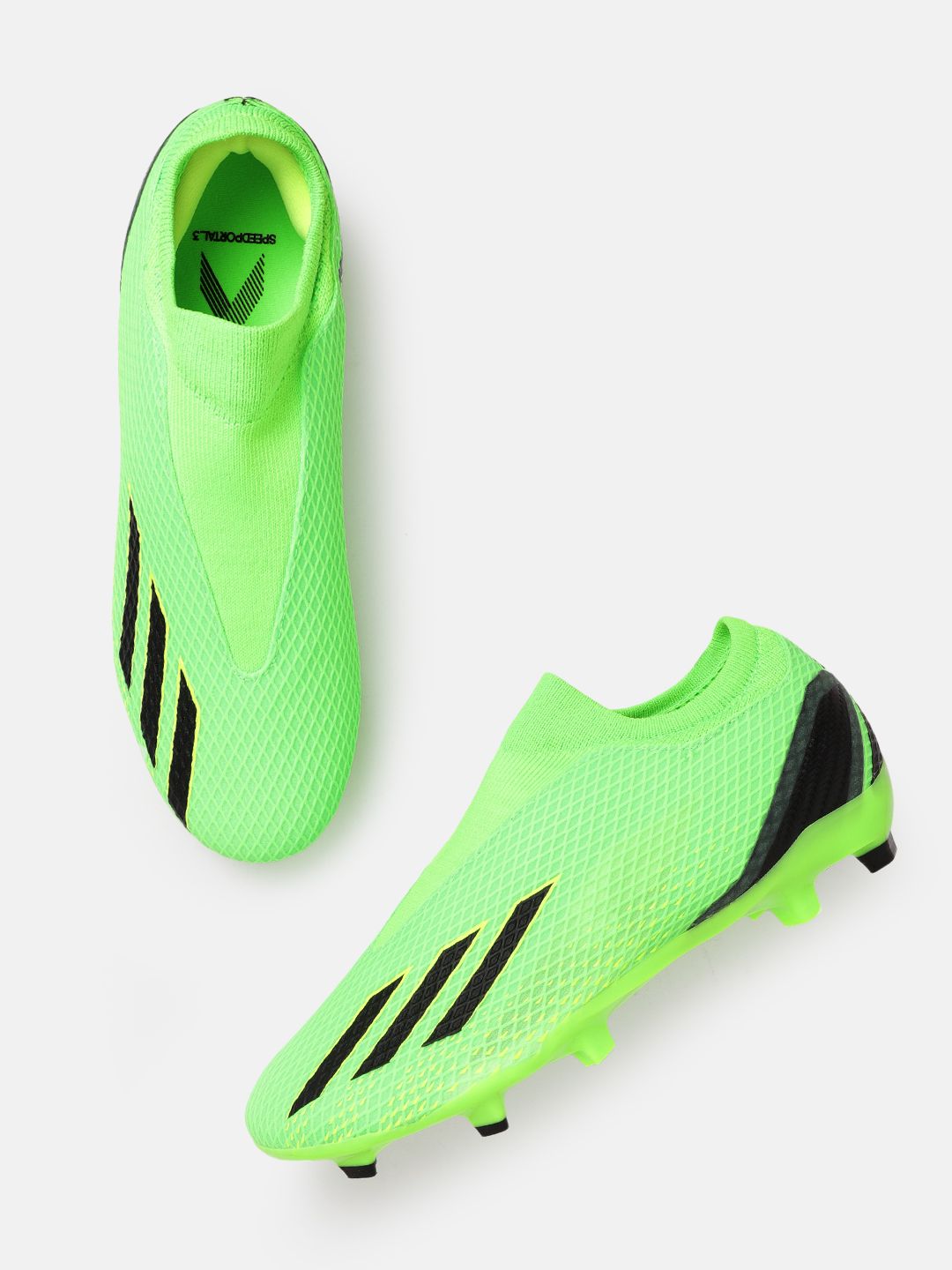 ADIDAS Unisex Green & Black Woven Design X Speedportal.3 LL Football Shoes Price in India