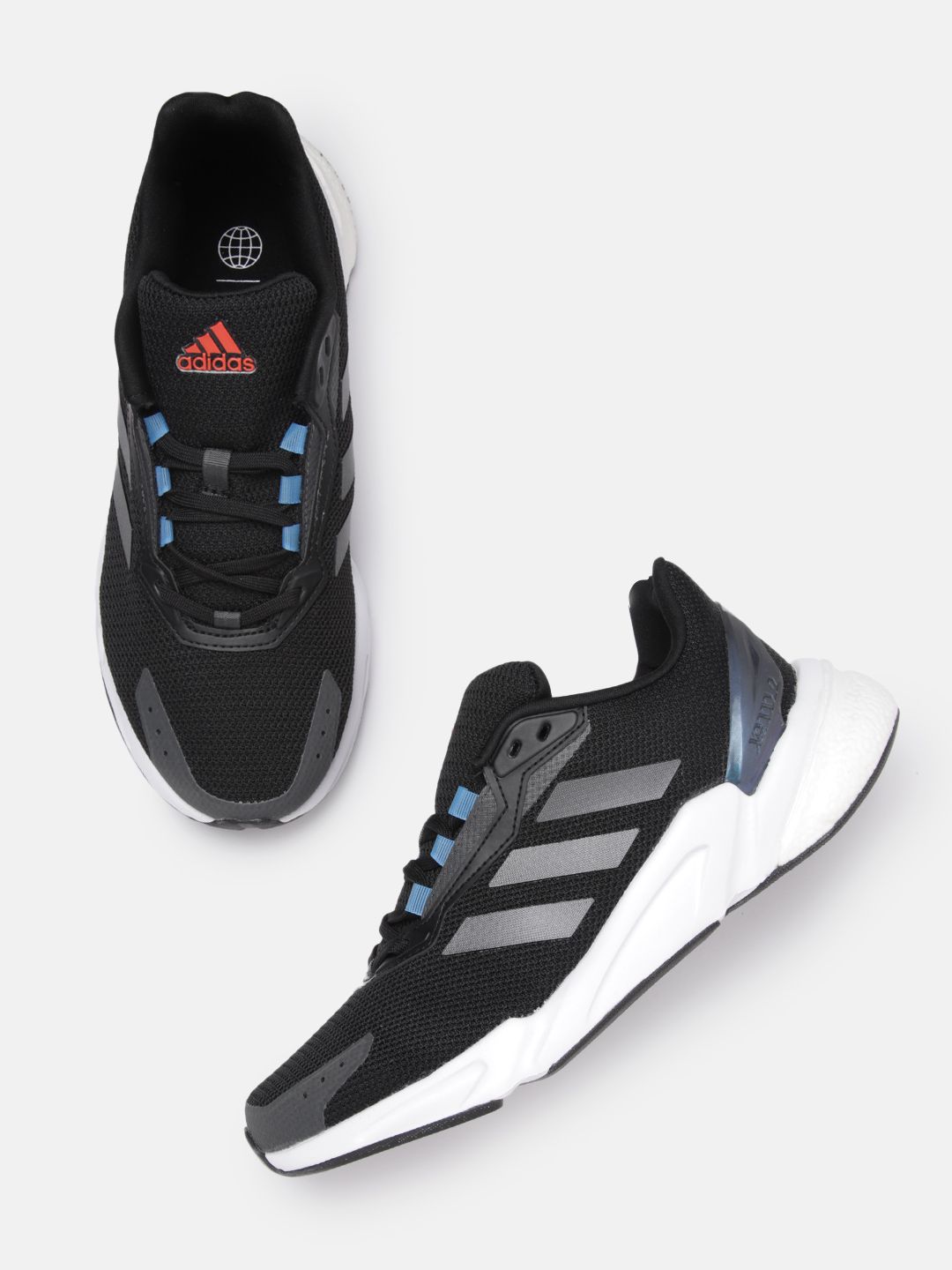 ADIDAS Unisex Black & Grey Woven Design X9000L2 U Running Shoes Price in India