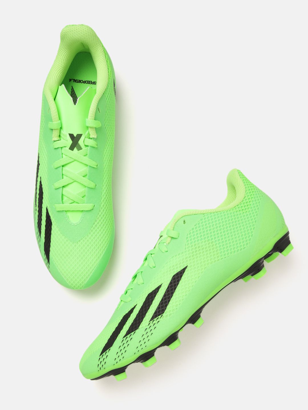 ADIDAS Unisex Green & Black Woven Design X Speedportal.4 Football Shoes Price in India