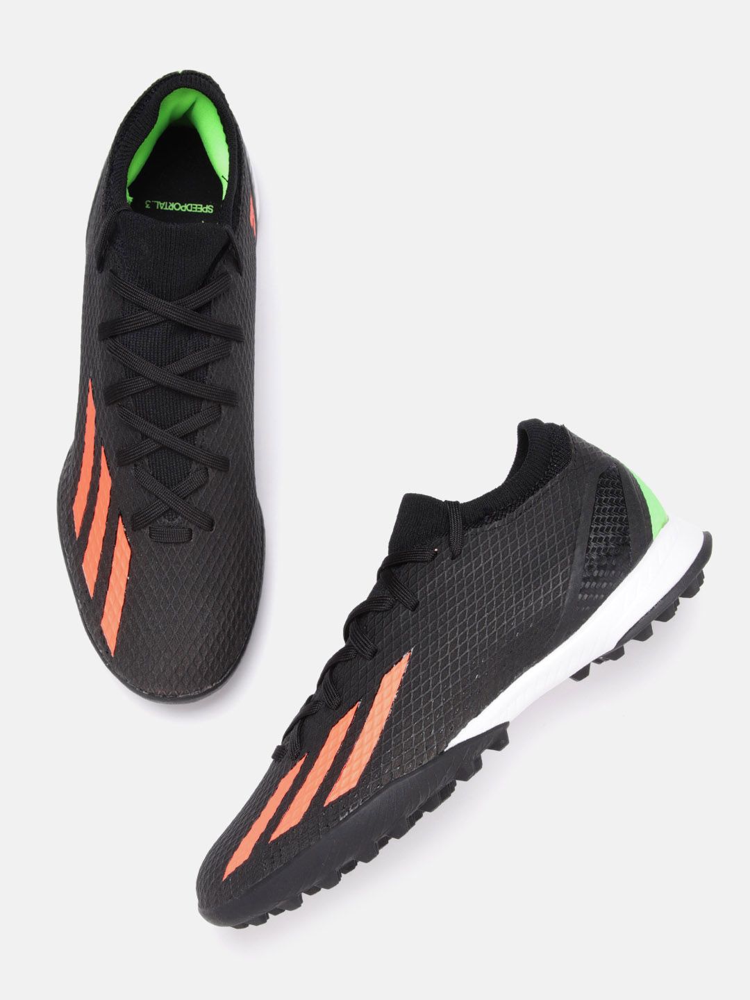 ADIDAS Unisex Black Textured X Speedportal.3 TF Football Shoes Price in India