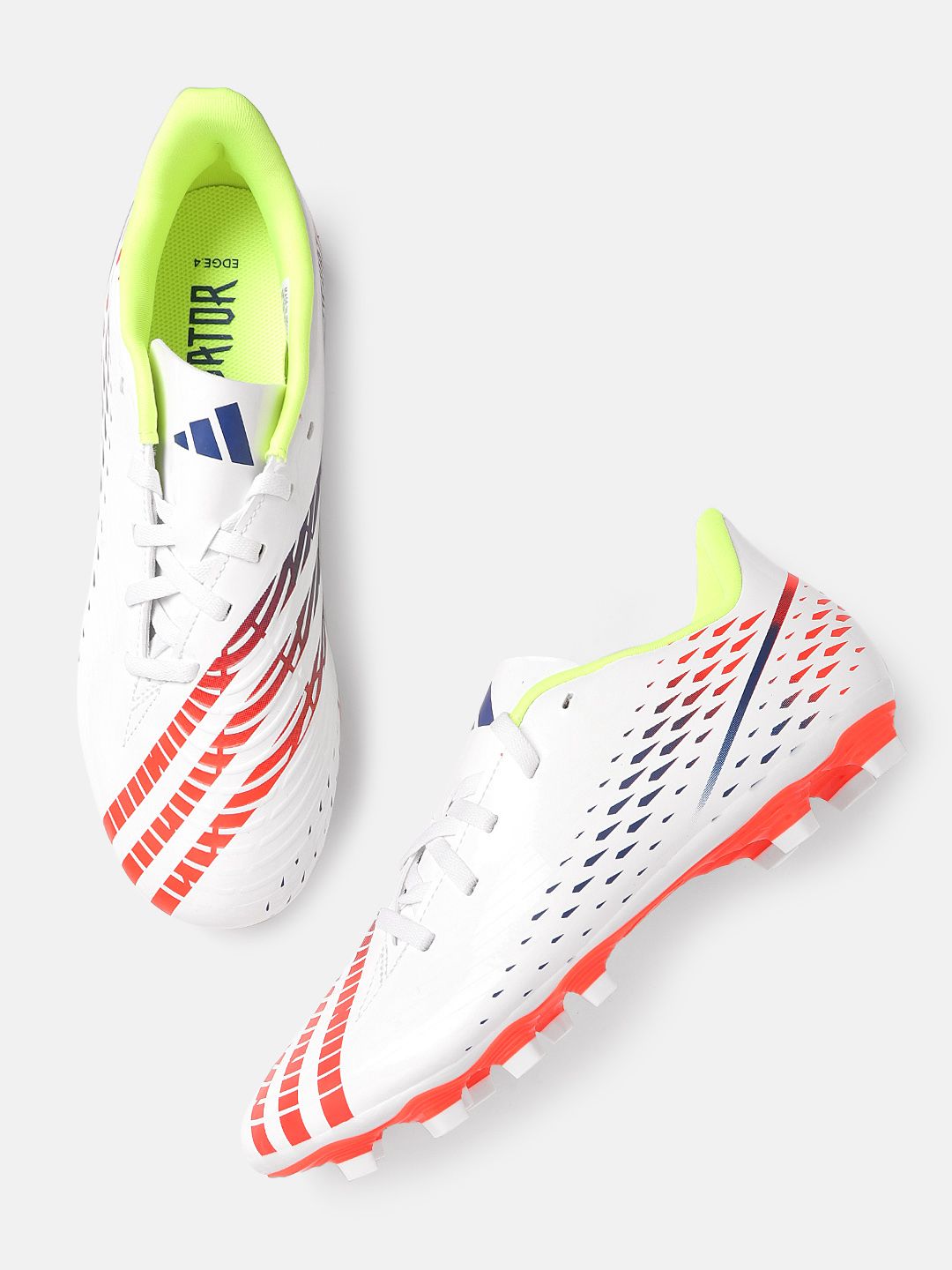 ADIDAS Unisex White Printed Synthetic Predator Edge.4 FxG Football Shoes Price in India