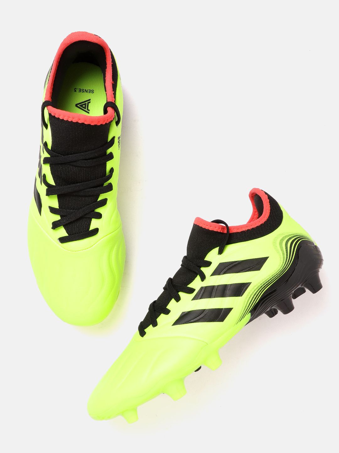 ADIDAS Unisex Fluorescent Green Copa Sense.3 FG Leather Excluding Trims Football Shoes Price in India