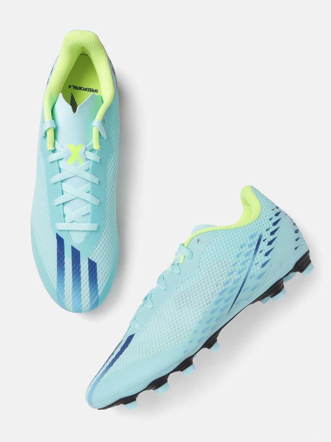 ADIDAS Unisex Blue Textured Synthetic X Speedportal.4 Football Shoes Price in India