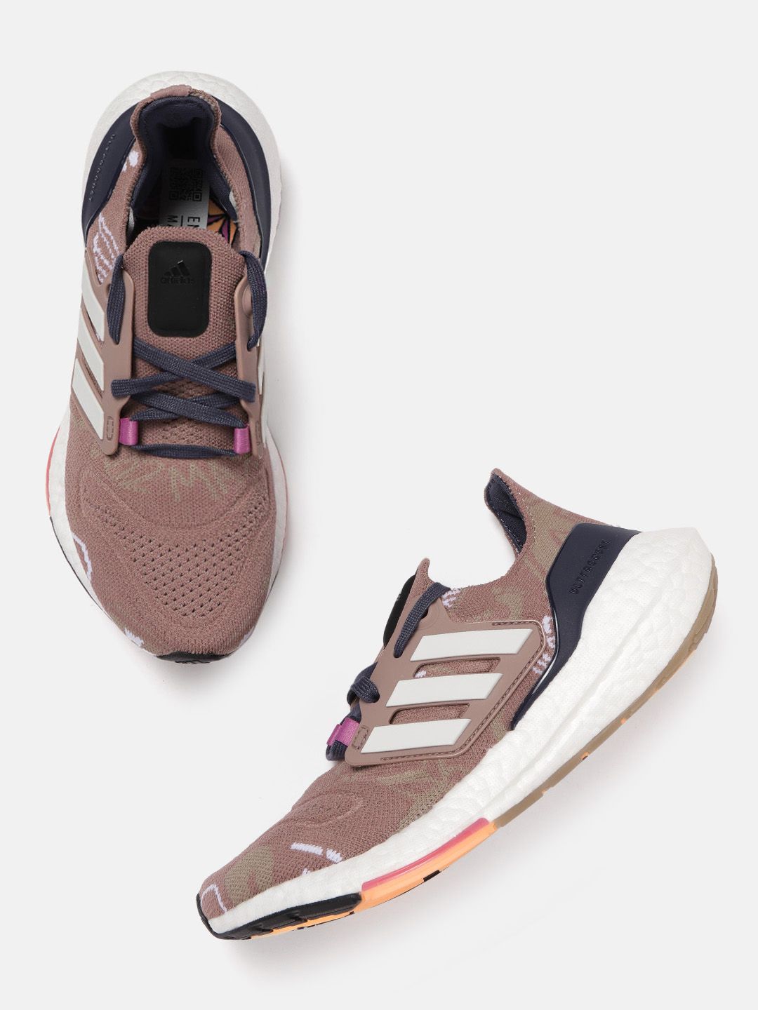 ADIDAS Women Rose Woven Design Textile Ultraboost 22 Running Shoes Price in India