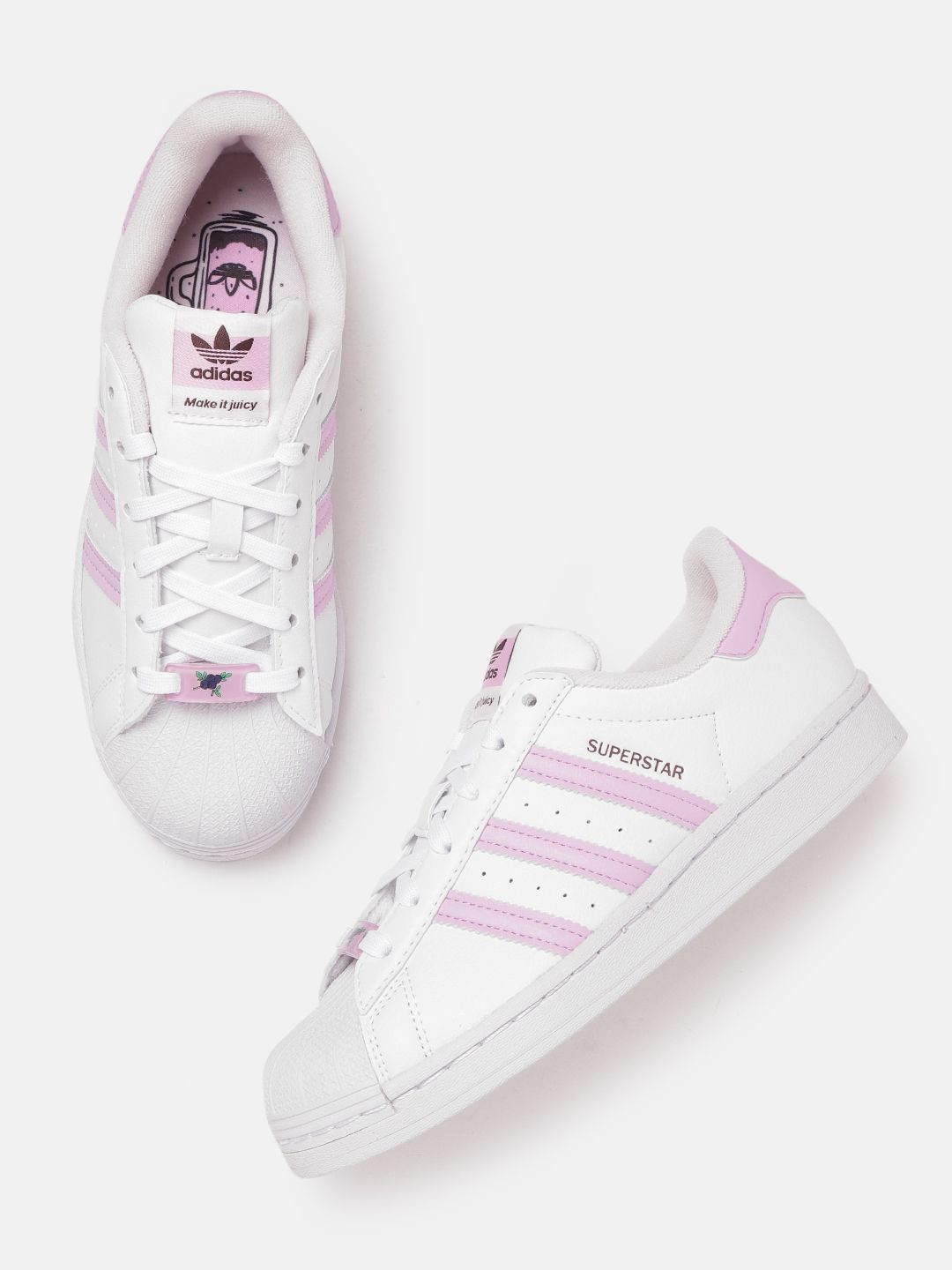 ADIDAS Originals Women White Perforations Superstar Her Vegan Sneakers Price in India