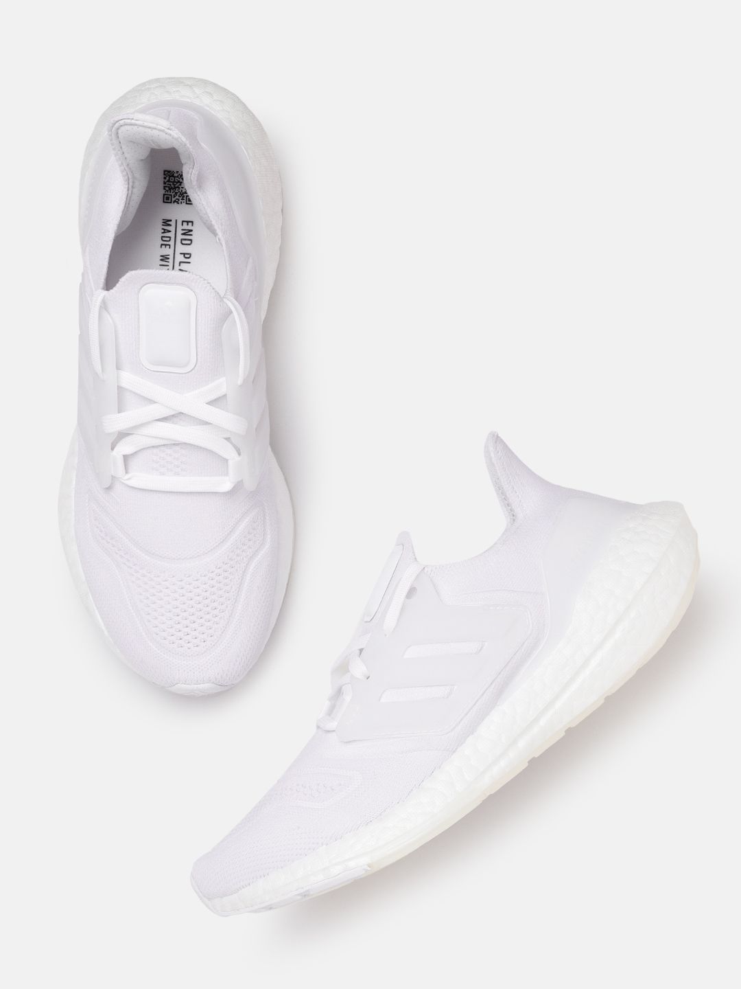 ADIDAS Women White Woven Design Ultraboost 22 Running Shoes Price in India