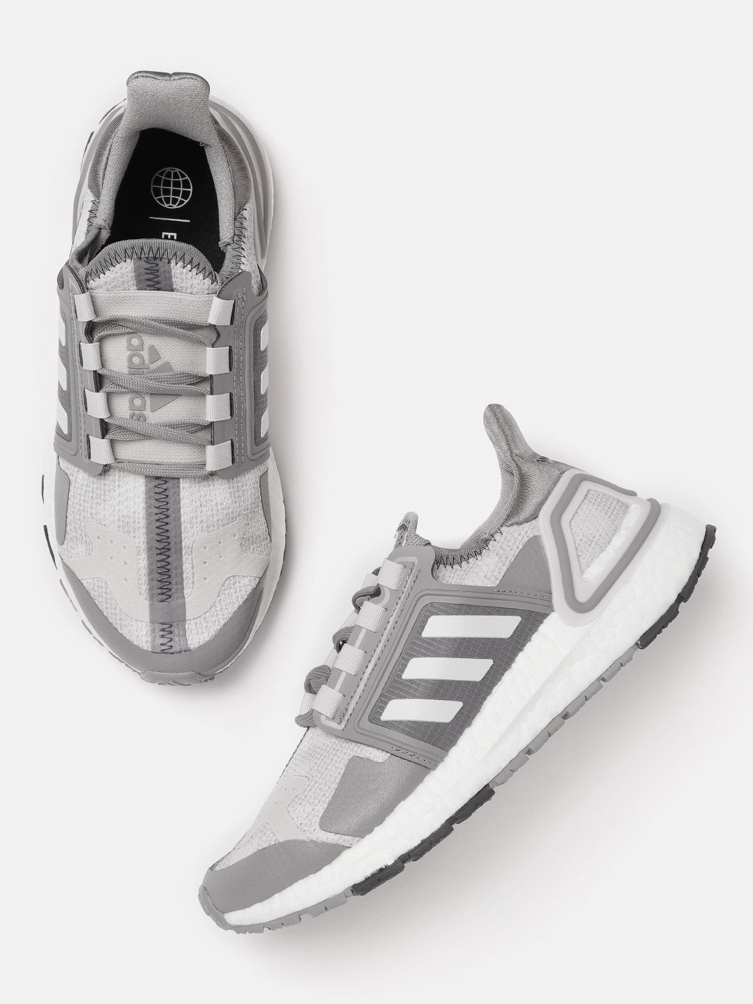 ADIDAS Women Grey Woven Design Ultraboost DNA Exp Running Shoes Price in India