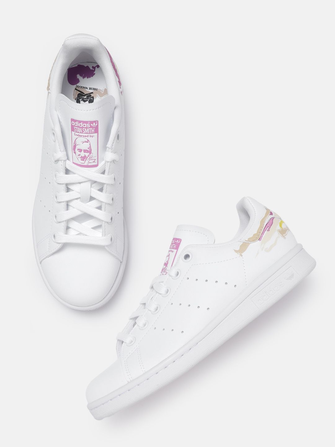 ADIDAS Originals Women White Solid Stan Smith Sneakers Price in India