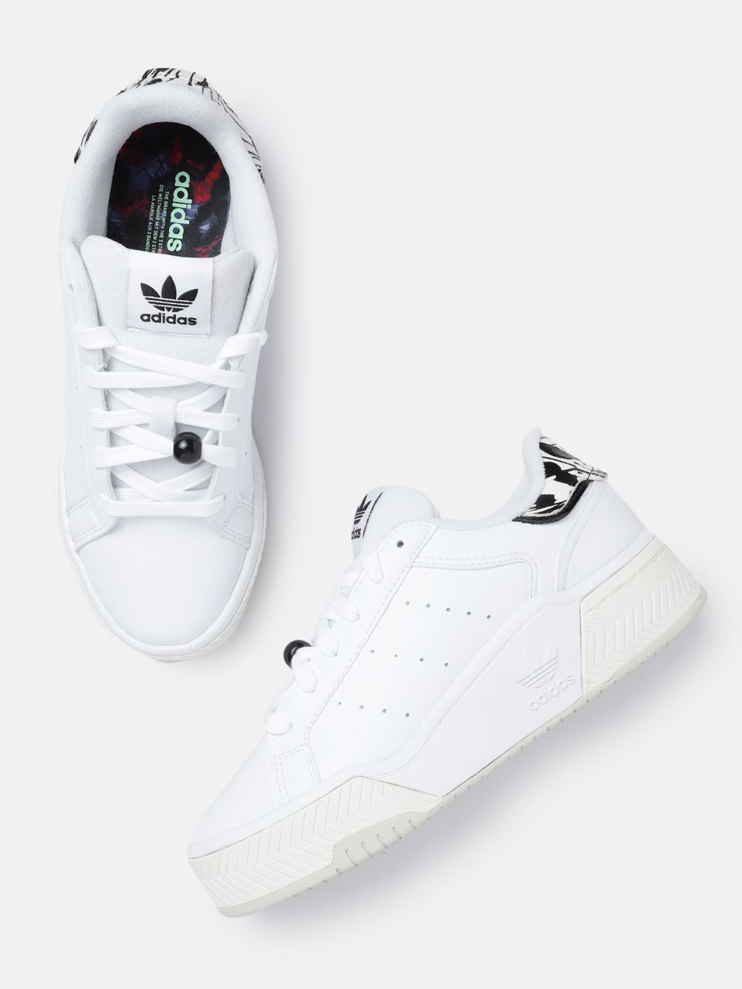 ADIDAS Originals Women White Perforated Torino Bold Sneakers Price in India