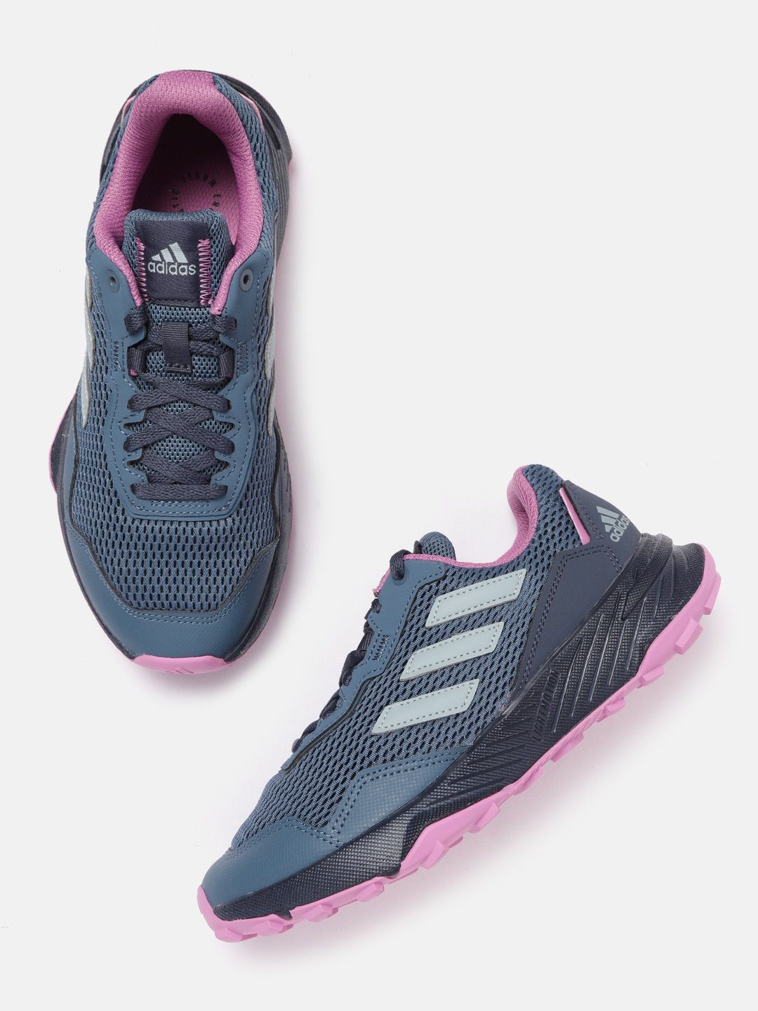 ADIDAS Women Navy Blue Solid Trace60 Trekking Shoes Price in India
