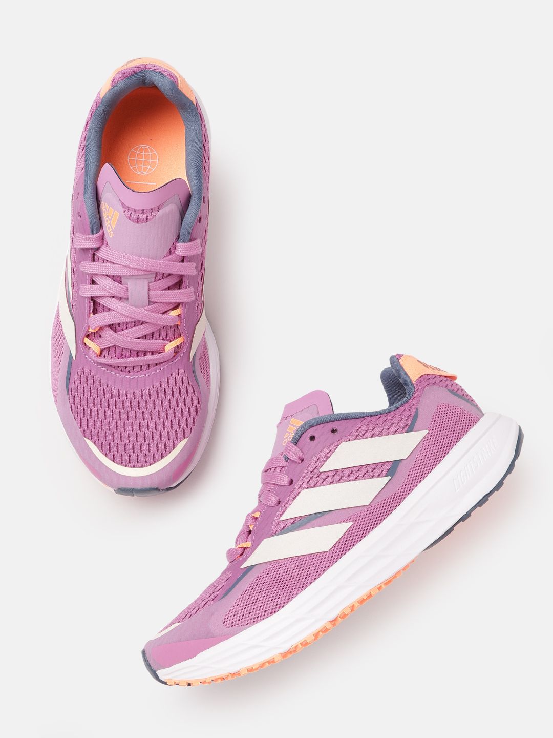 ADIDAS Women Purple Woven Design Perforated SL20.3 Running Shoes Price in India