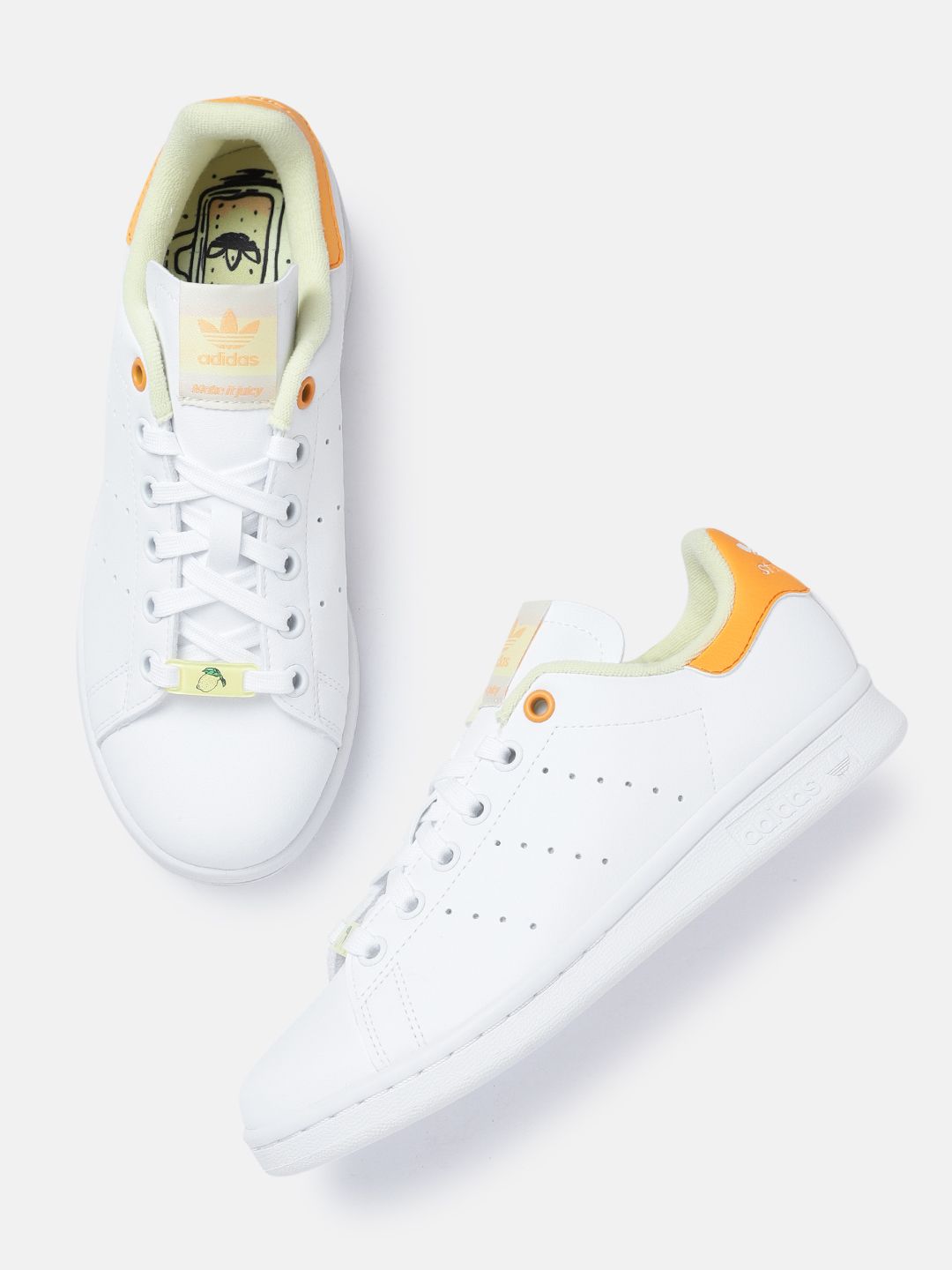 ADIDAS Originals Women White Perforated Stan Smith Vegan Sneakers Price in India