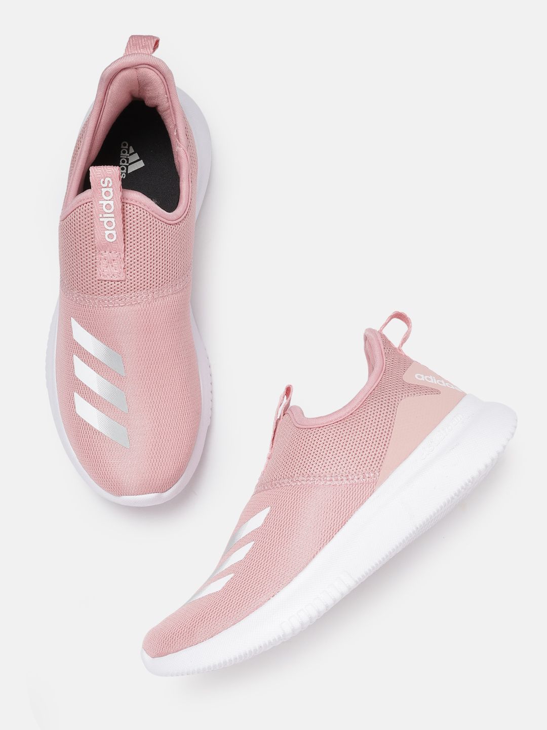 ADIDAS Women Pink & White Woven Design SheenWalk Shoes Price in India