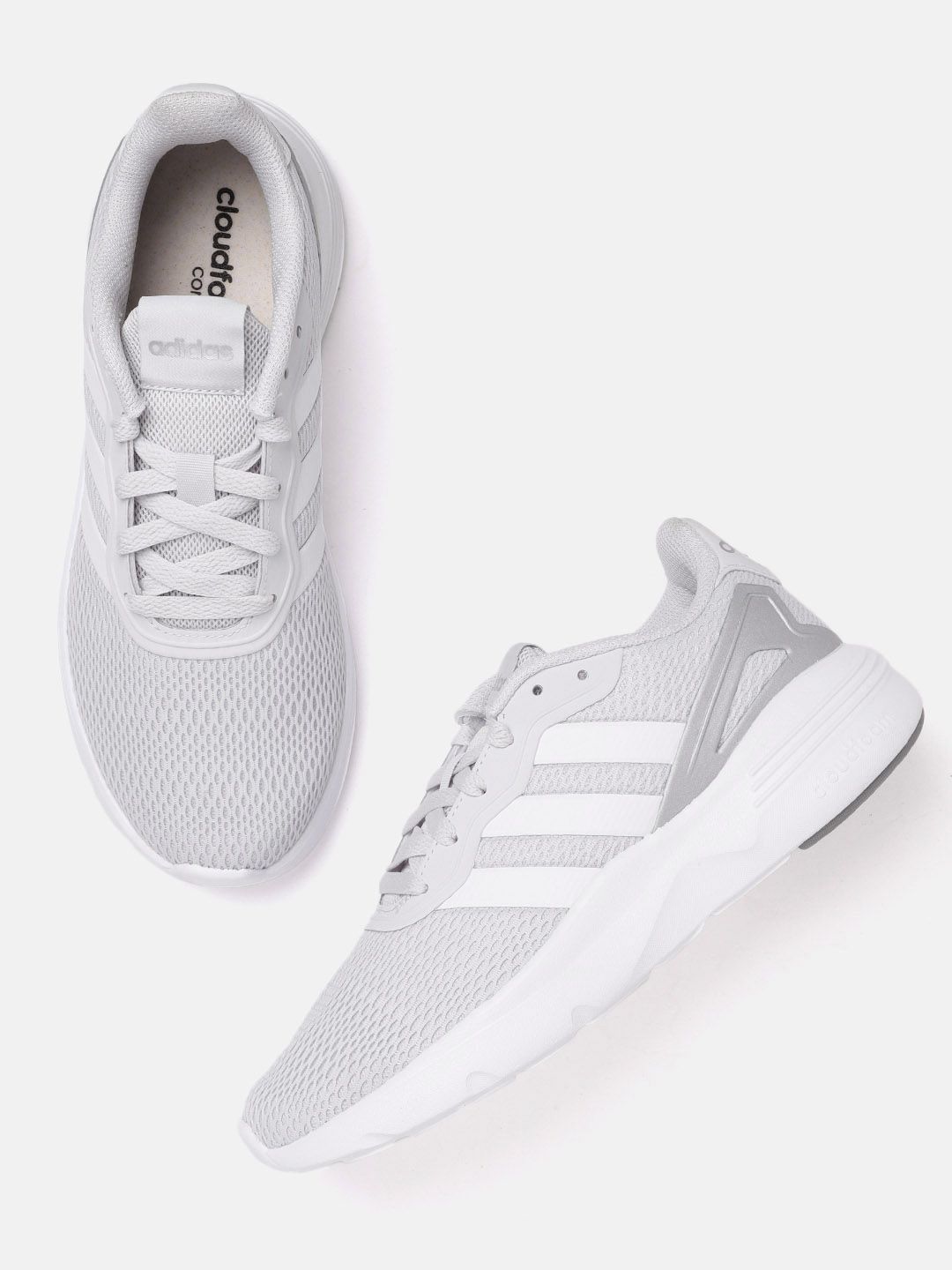 ADIDAS Women Grey Woven Design Nebzed Sneakers Price in India