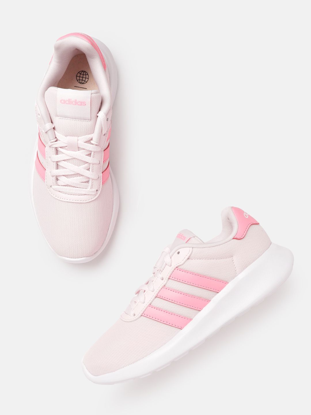 ADIDAS Women Pink Woven Design Lite Racer 3.0 Running Shoes Price in India
