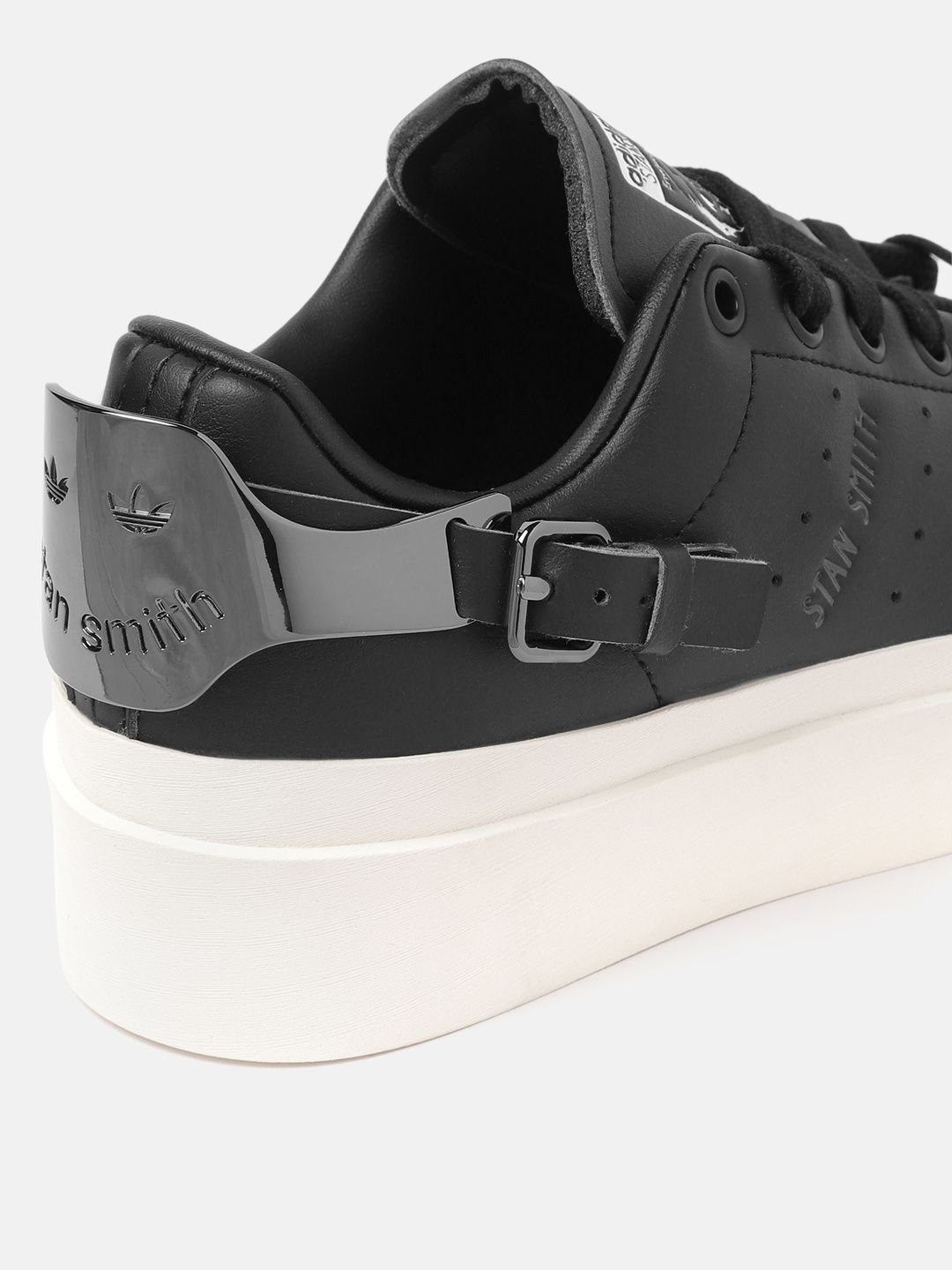 Buy ADIDAS Originals Women Black Perforated Stan Smith Bonega
