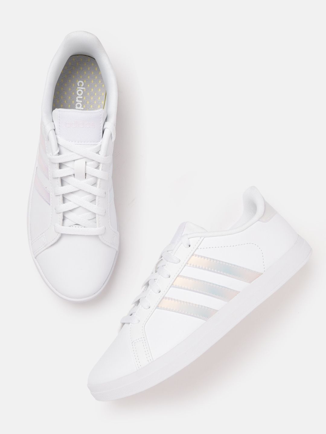 ADIDAS Women White Solid Courtpoint Tennis Shoes Price in India