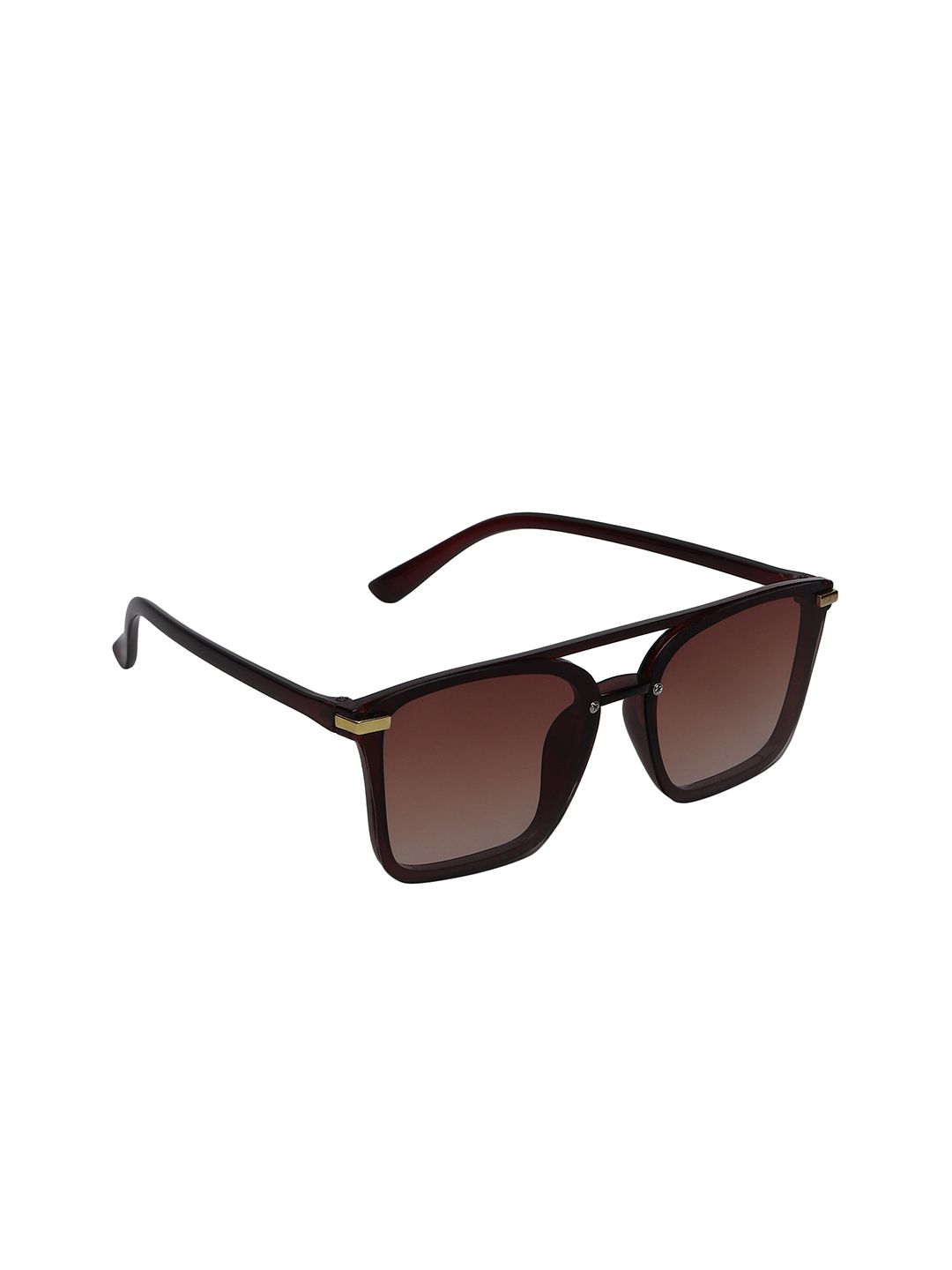 CRIBA Unisex Brown Lens & Brown Square Sunglasses with UV Protected Lens