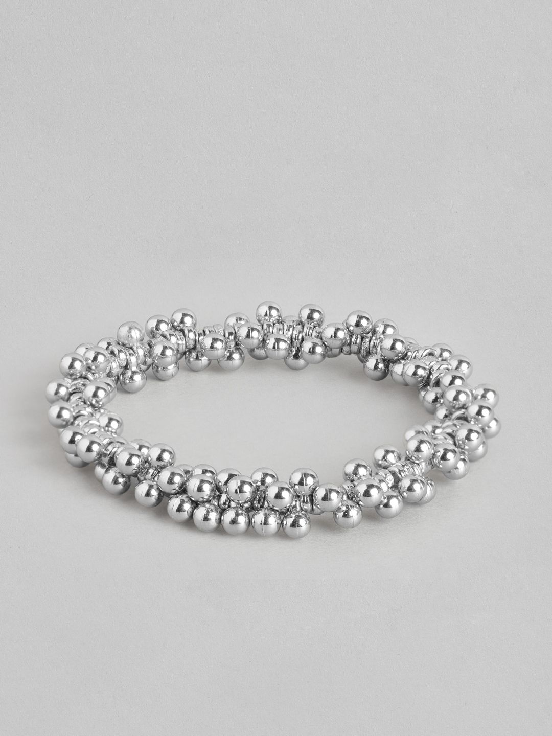RICHEERA Women Silver-Plated Elasticated Bracelet Price in India