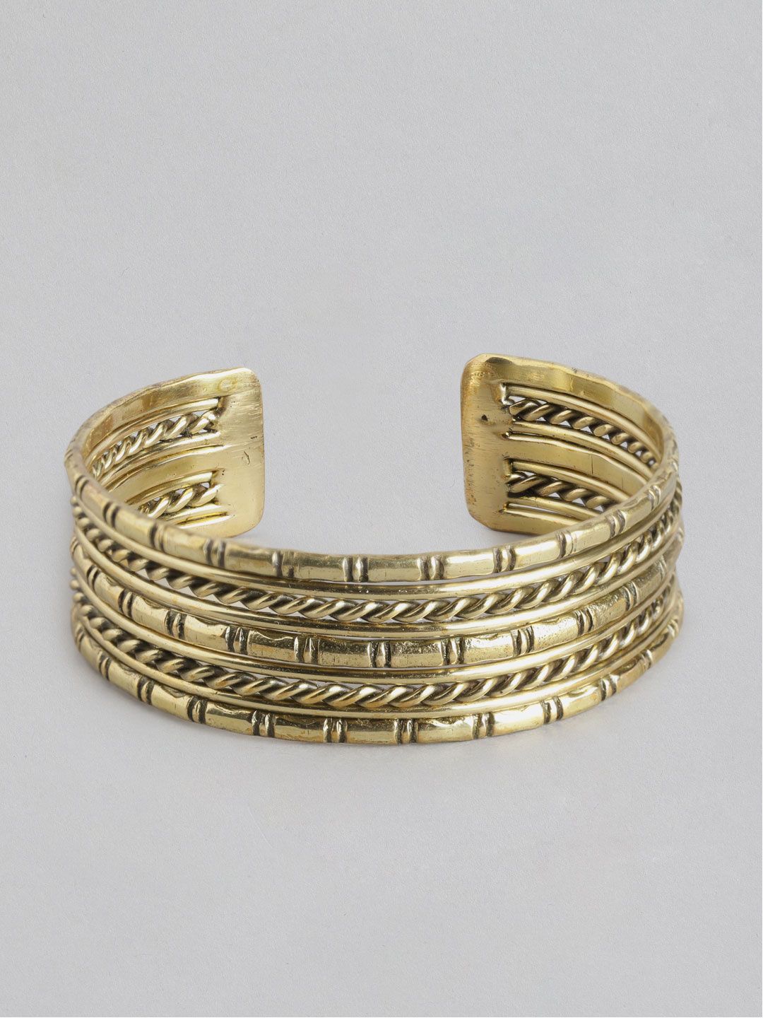 RICHEERA Women Gold-Plated Cuff Bracelet Price in India