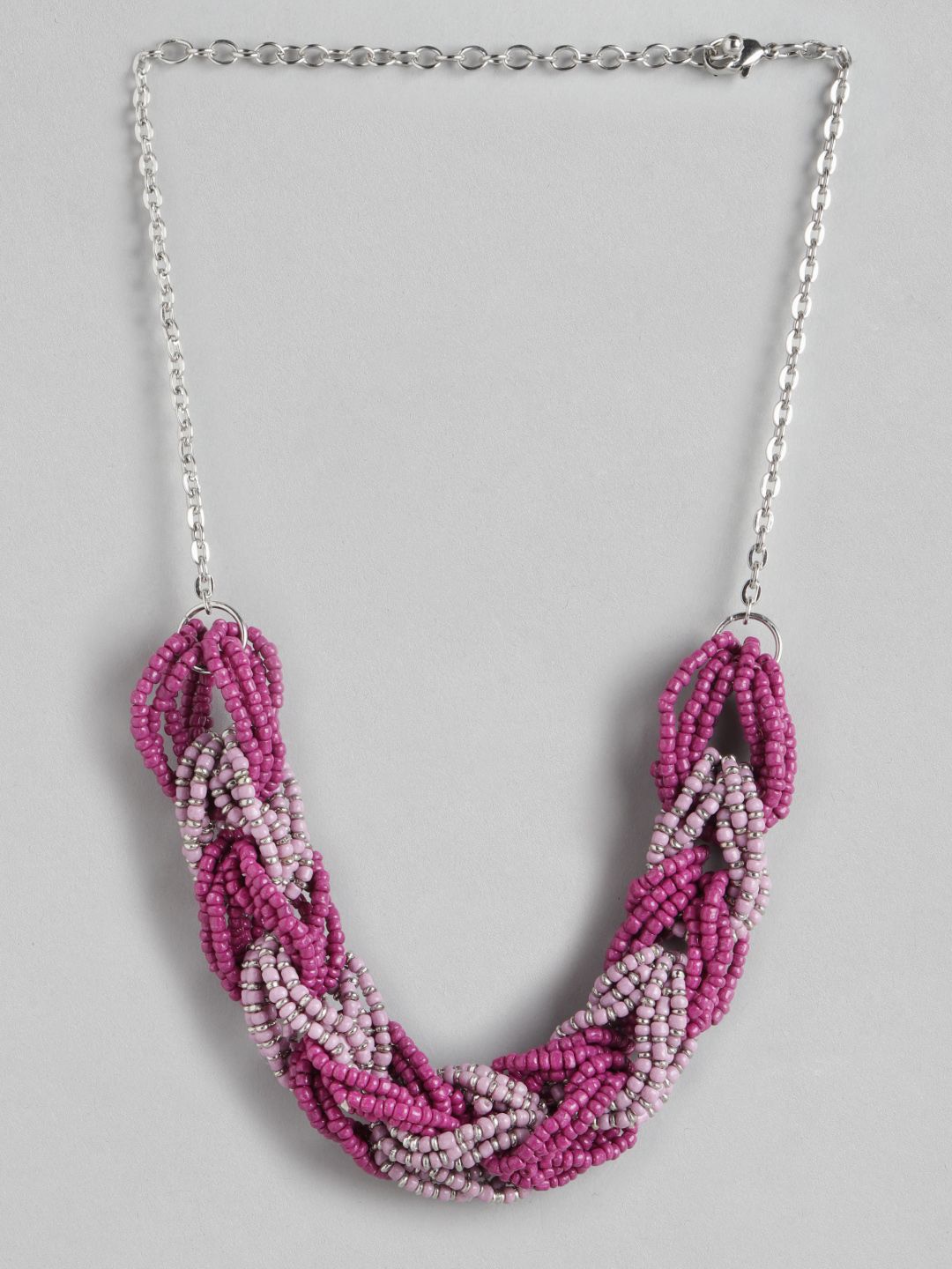 RICHEERA Purple & Pink Beaded Necklace Price in India