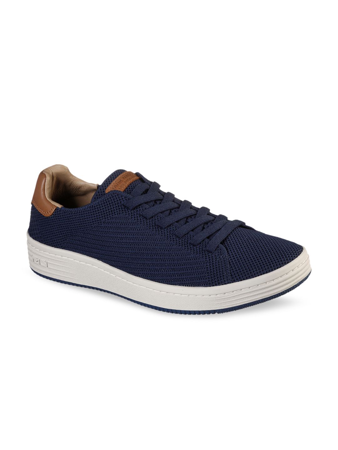 Skechers Men Navy Blue Woven Design Sneakers