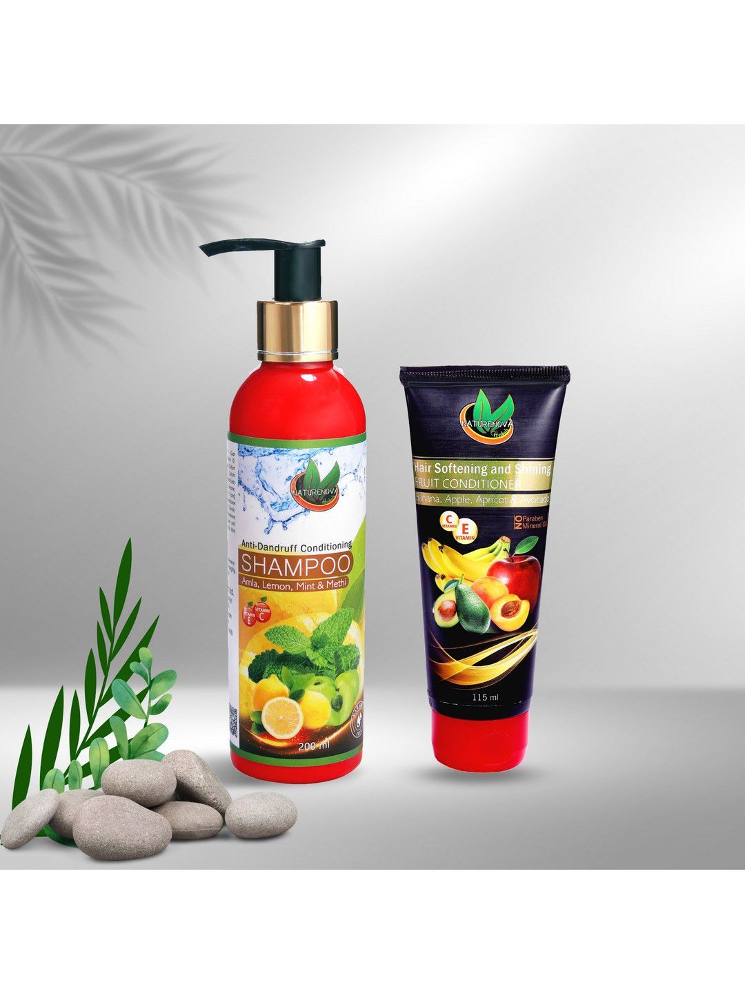 NatureNova Herbals Anti-Dandruff Shampoo & Fruit Conditioner Combo Price in India