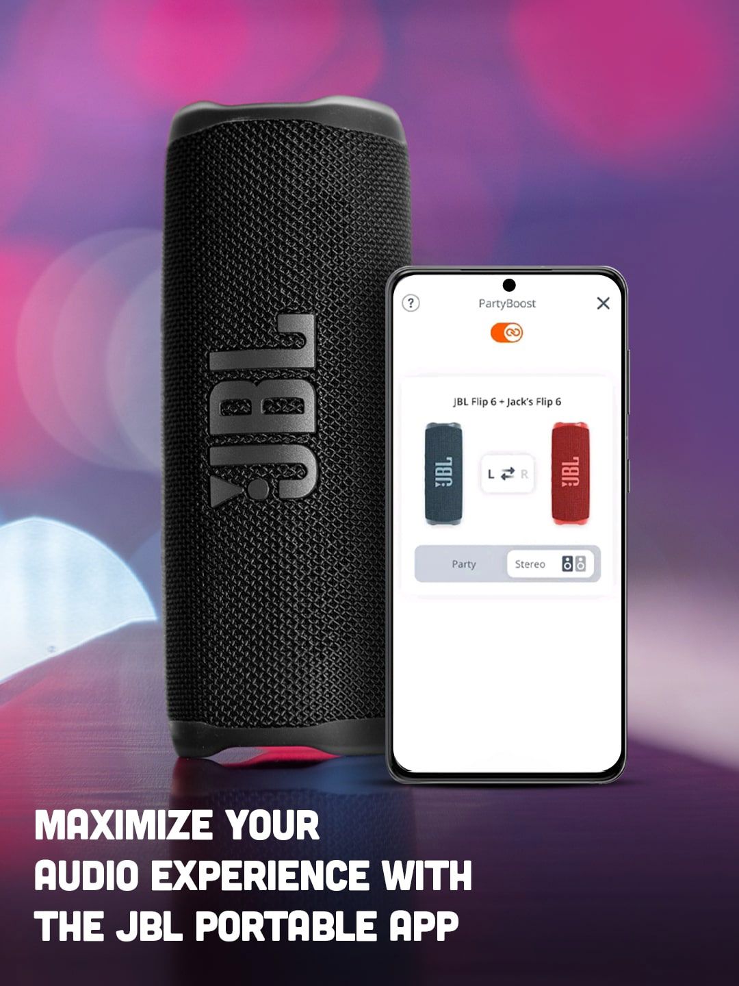 Buy JBL Black Flip 6 with 12Hr Playtime - Customize Audio by JBL