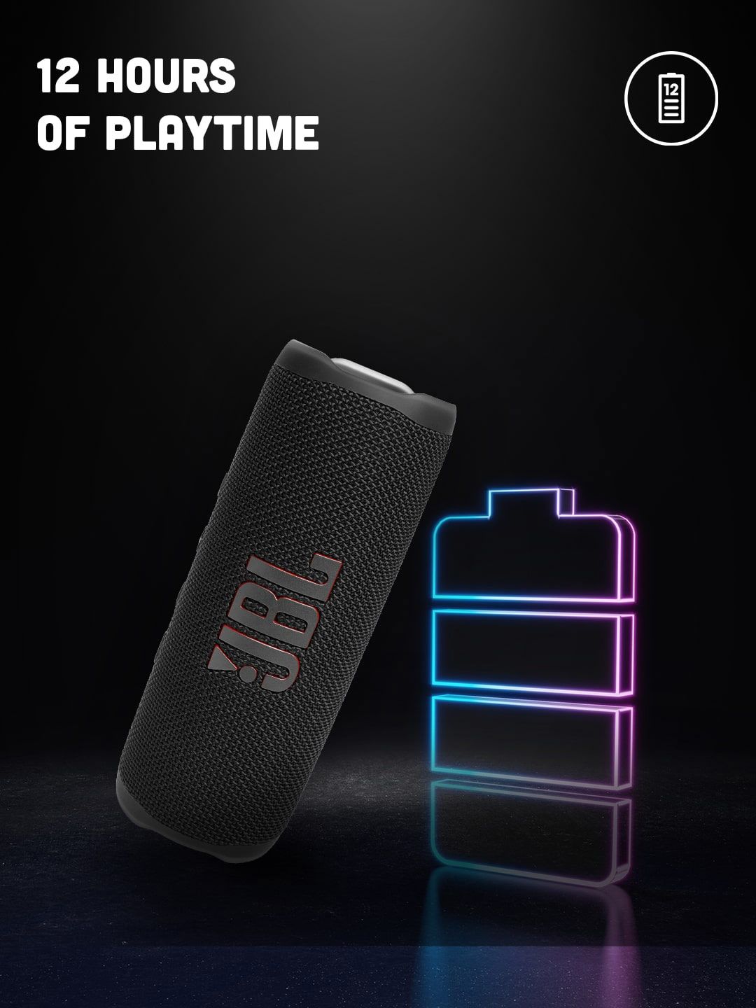 Buy JBL Black Flip 6 with 12Hr Playtime - Customize Audio by JBL