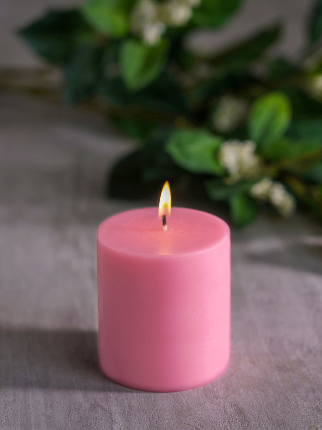 Pure Home and Living Set Of 2 Pink Solid Summar Rose Candles Price in India
