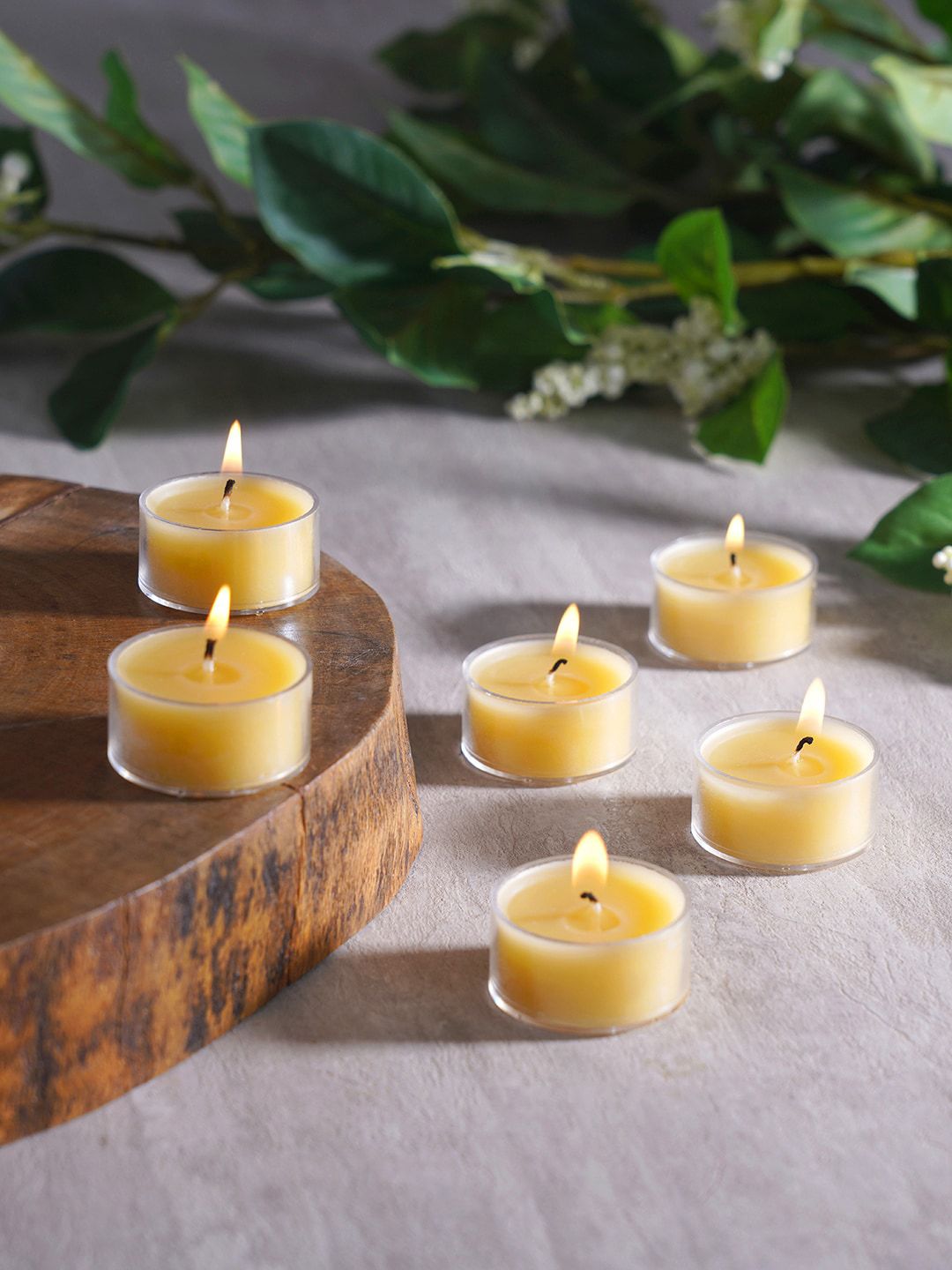 Pure Home and Living Beige Handmade Set of 4 Candles Price in India