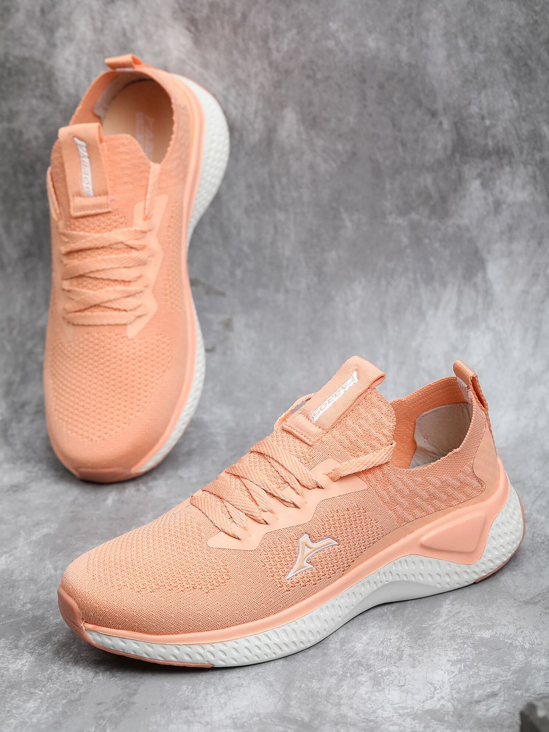ABROS Women Peach-Coloured Mesh Running Shoes Price in India
