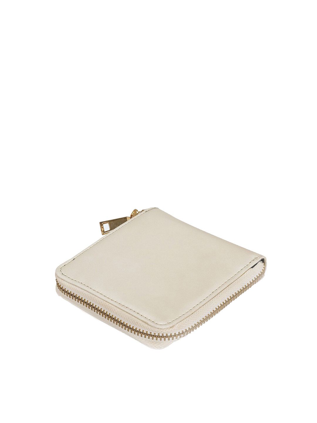 KLEIO Women Off White PU Zip Around Wallet Price in India