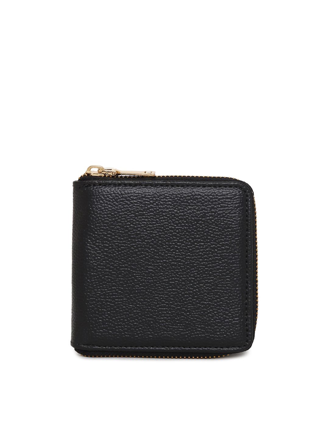 KLEIO Women Black PU Zip Around Wallet Price in India