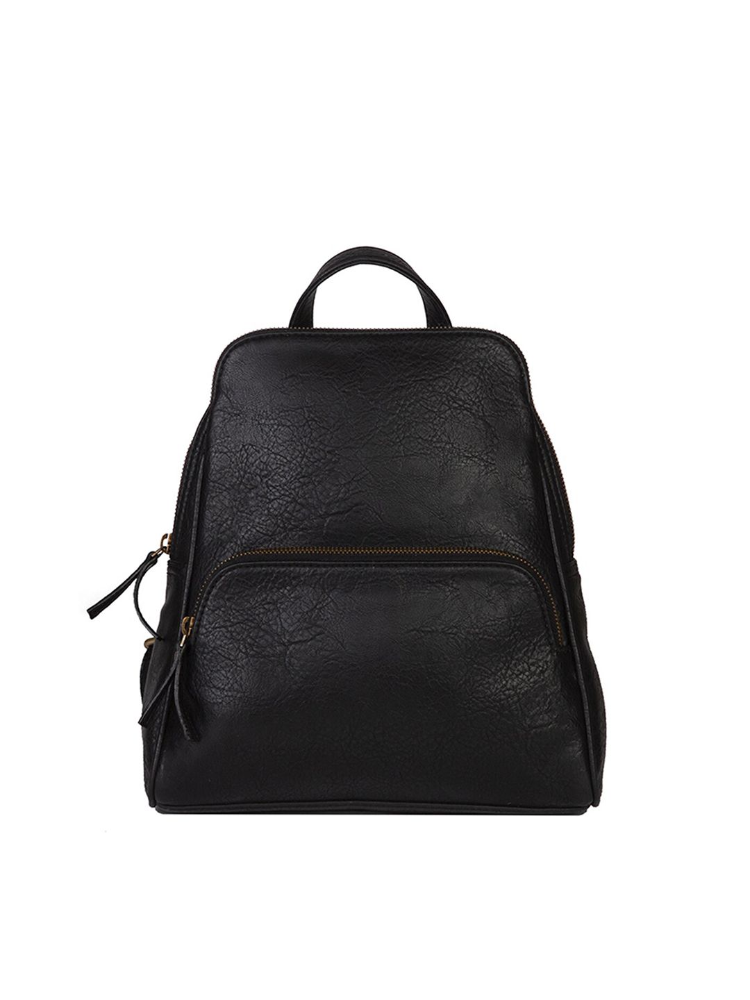 Mona B Women Black Solid Backpack Price in India