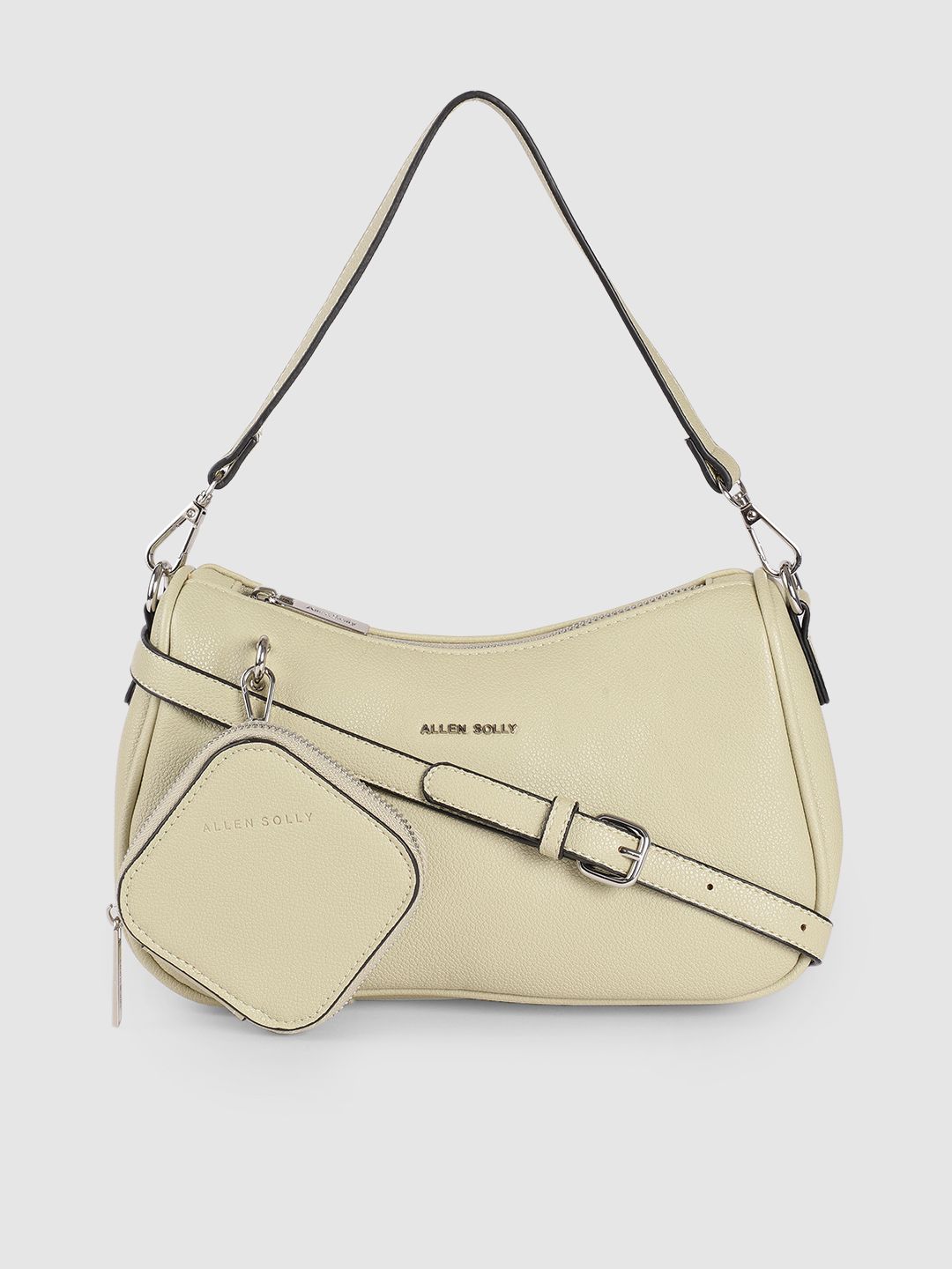 Allen Solly Green PU Structured Hobo Bag Price in India