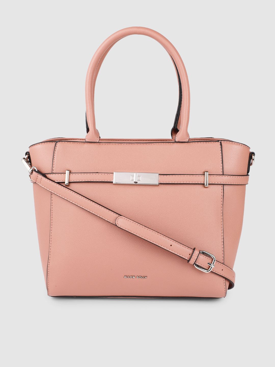 Allen Solly Pink PU Structured Handheld Bag Price in India